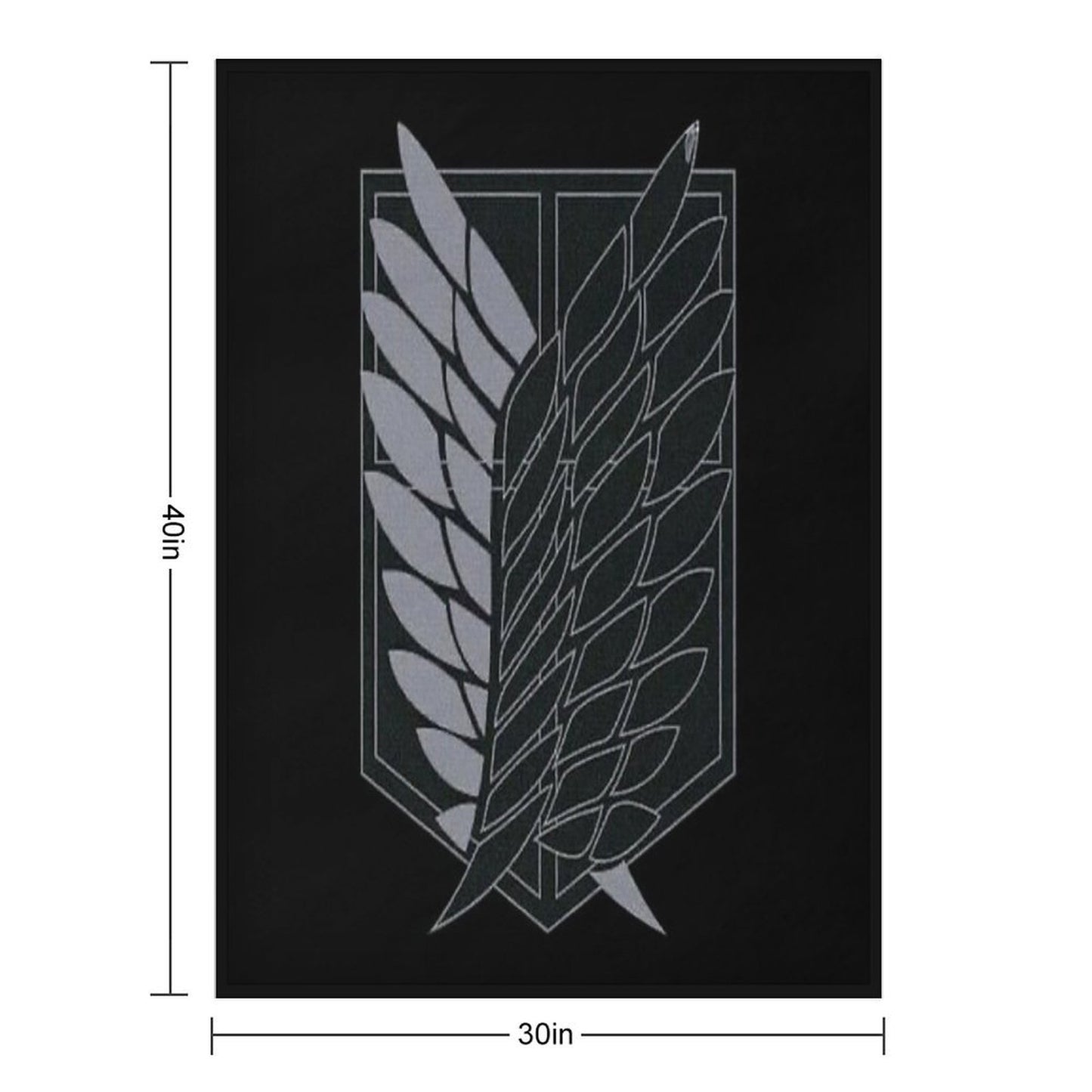 Exploration Battalion - SNK - B&W Compact Throw Blanket