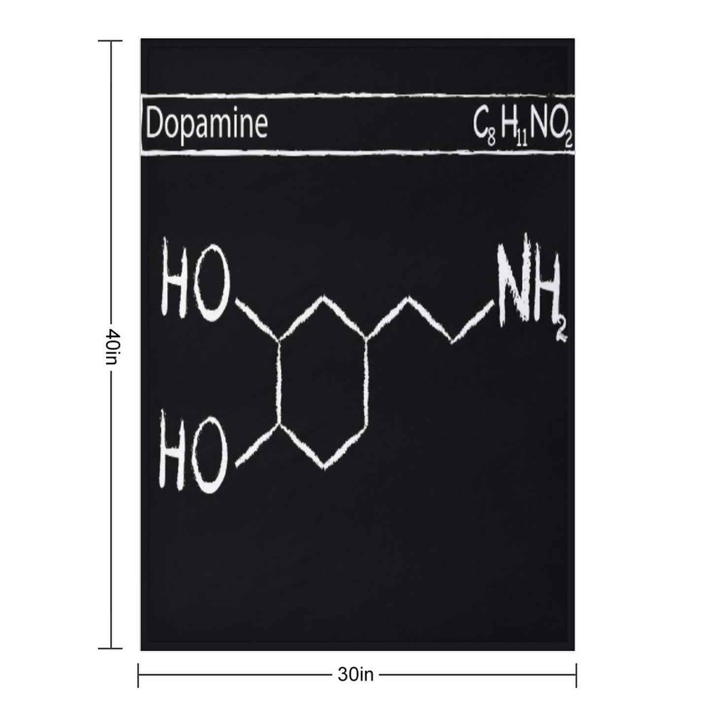 Dopamine Molecule T-Shirt Essentials- Chemistry Gift Wrinkle-free Throw Blanket