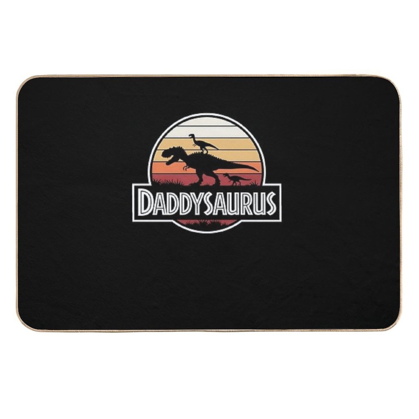 Daddy Dinosaur Daddysaurus 2 Kids Father's Day Gift For Dad Rapid-Drying Bath Mat