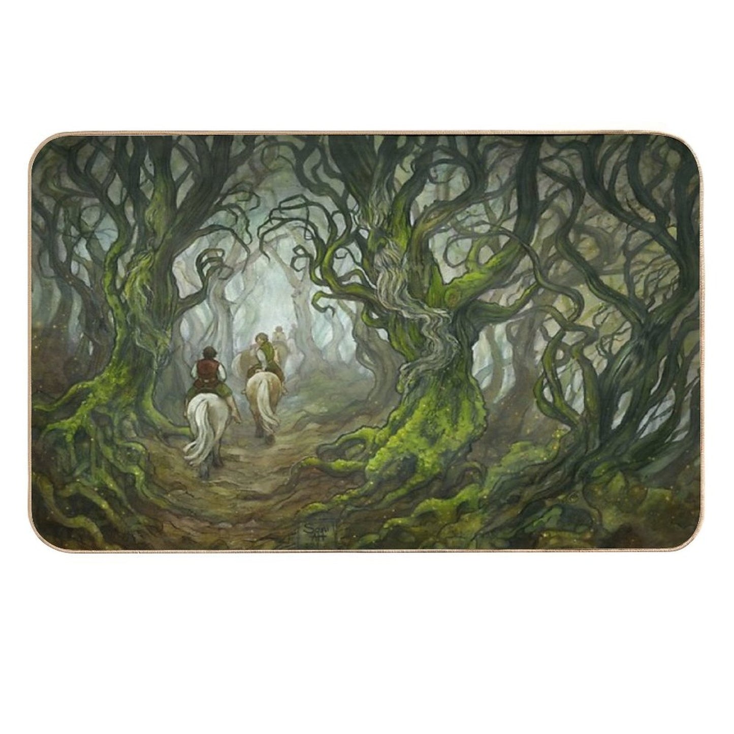 The Old Forest (borderless) Slip-Resistant Bath Mat
