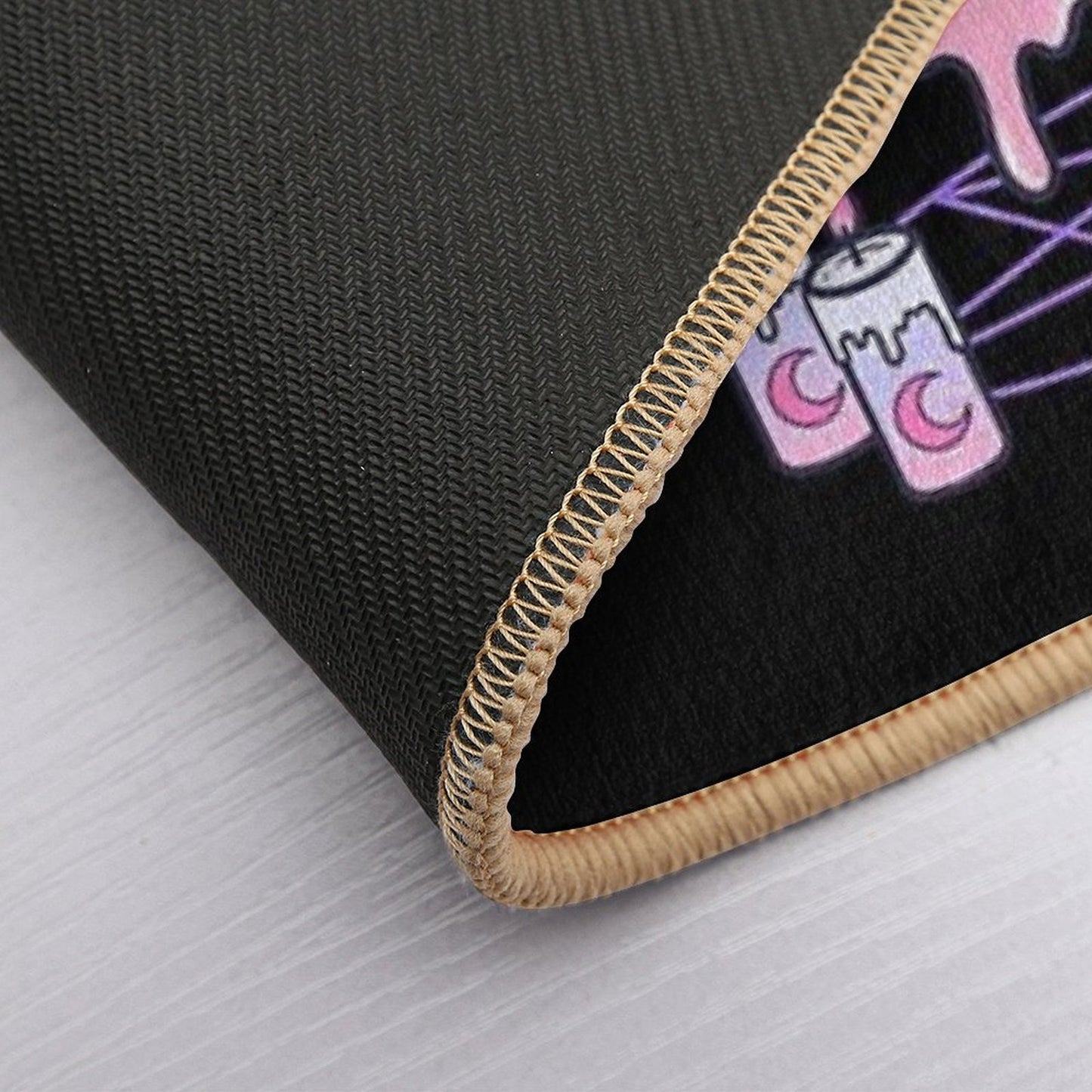 Kawaii Pastel Goth Cute Creepy Occult Cat Stain-Proof Bath Mat
