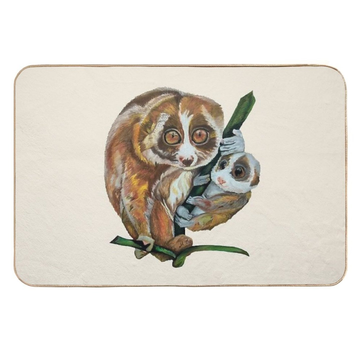 Slow Loris with Baby Toxin-Free Bath Mat