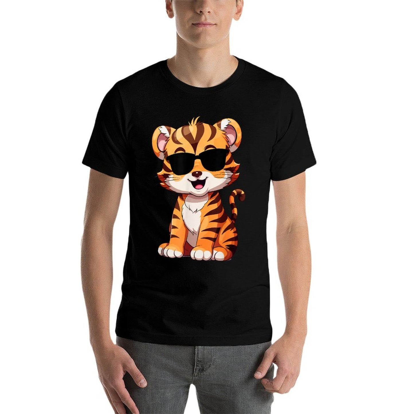 Tiger Tshirt Spirit Tiger Cub Face Wild Animal Colorful 80s Versatile T-Shirt