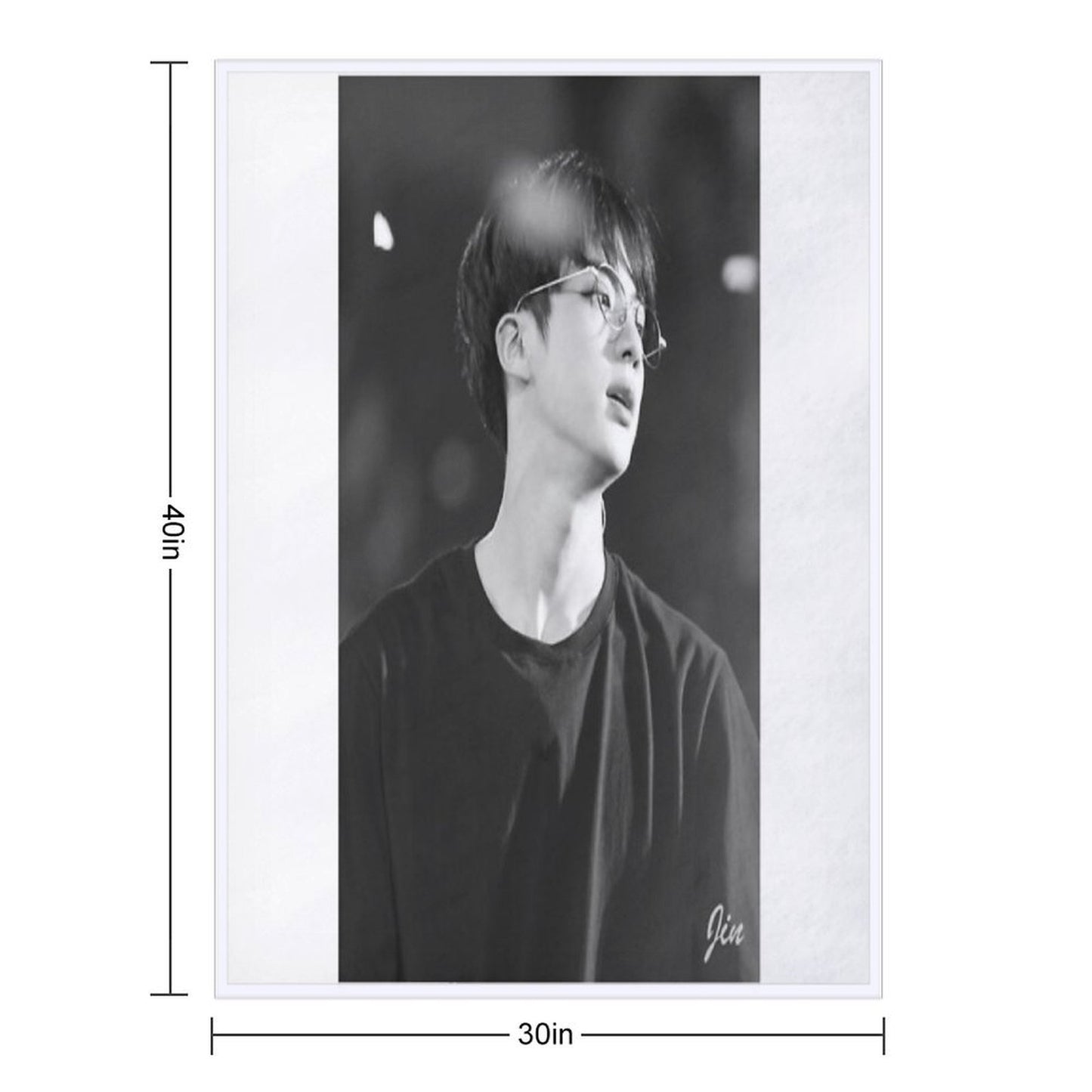 BTS Jin Sustainable Throw Blanket