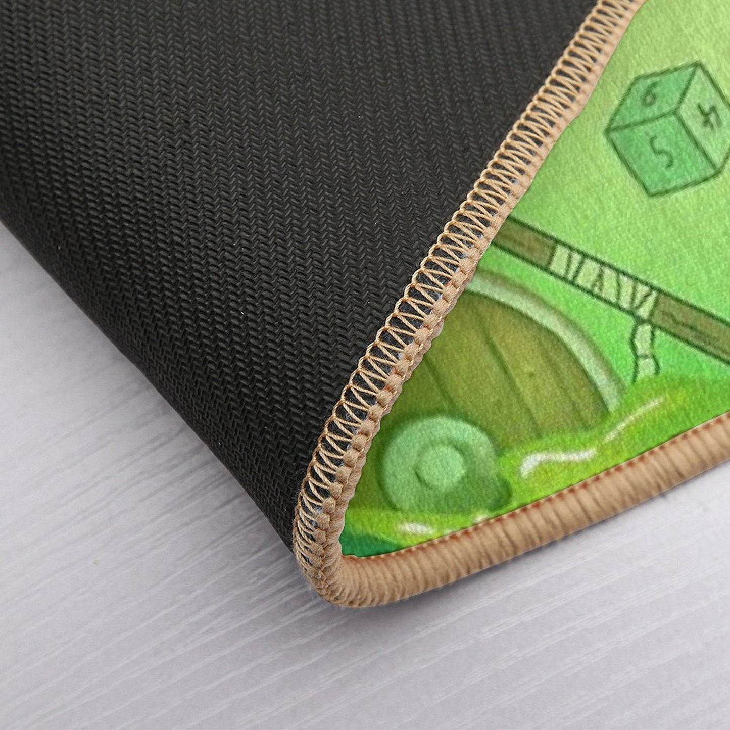 GELATINOUS CUBE Green Ooze Dnd Monster, Dnd Dice, Skull, Loot, Axe And Sword Rapid-Drying Bath Mat