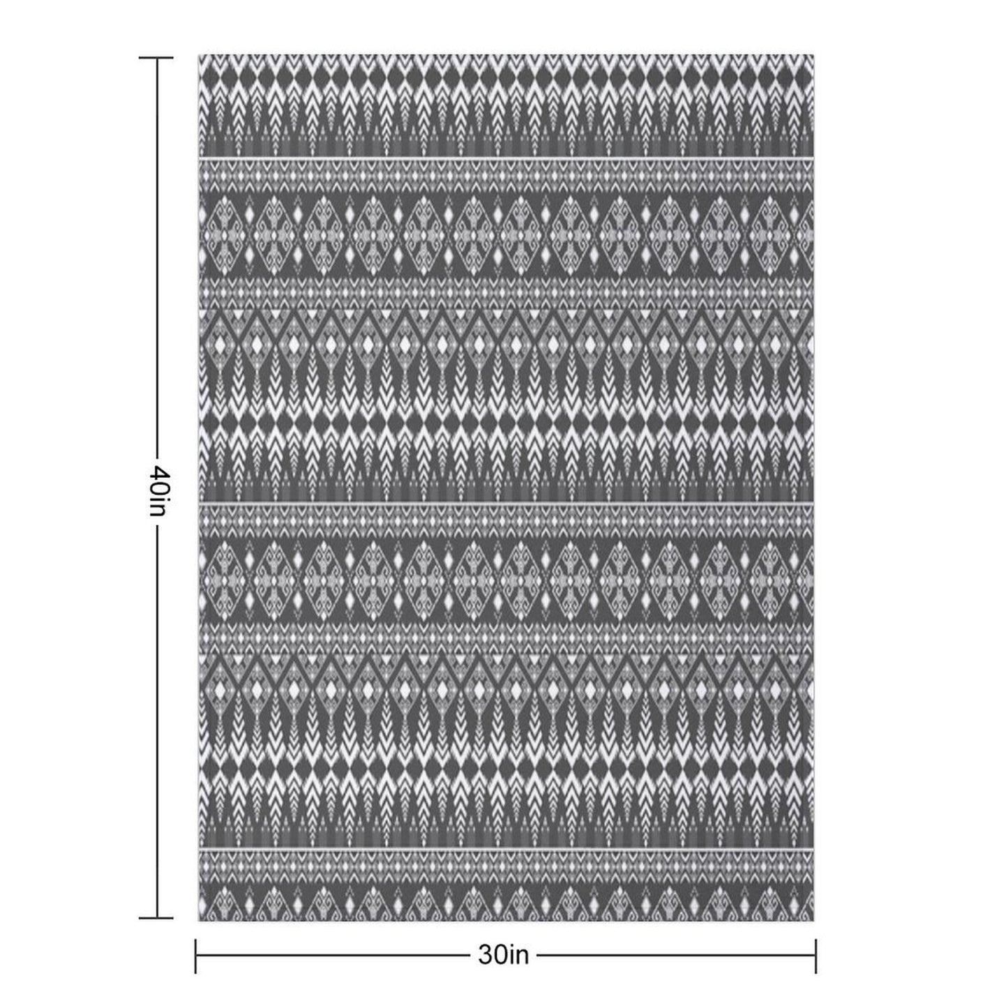 Abstract Geometric Pattern on Gray Background Premium Throw Blanket