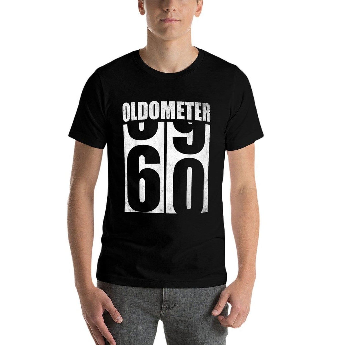 60th Birthday Oldometer 59-60 Vintage Funny Gifts Men Women Easy-care T-Shirt