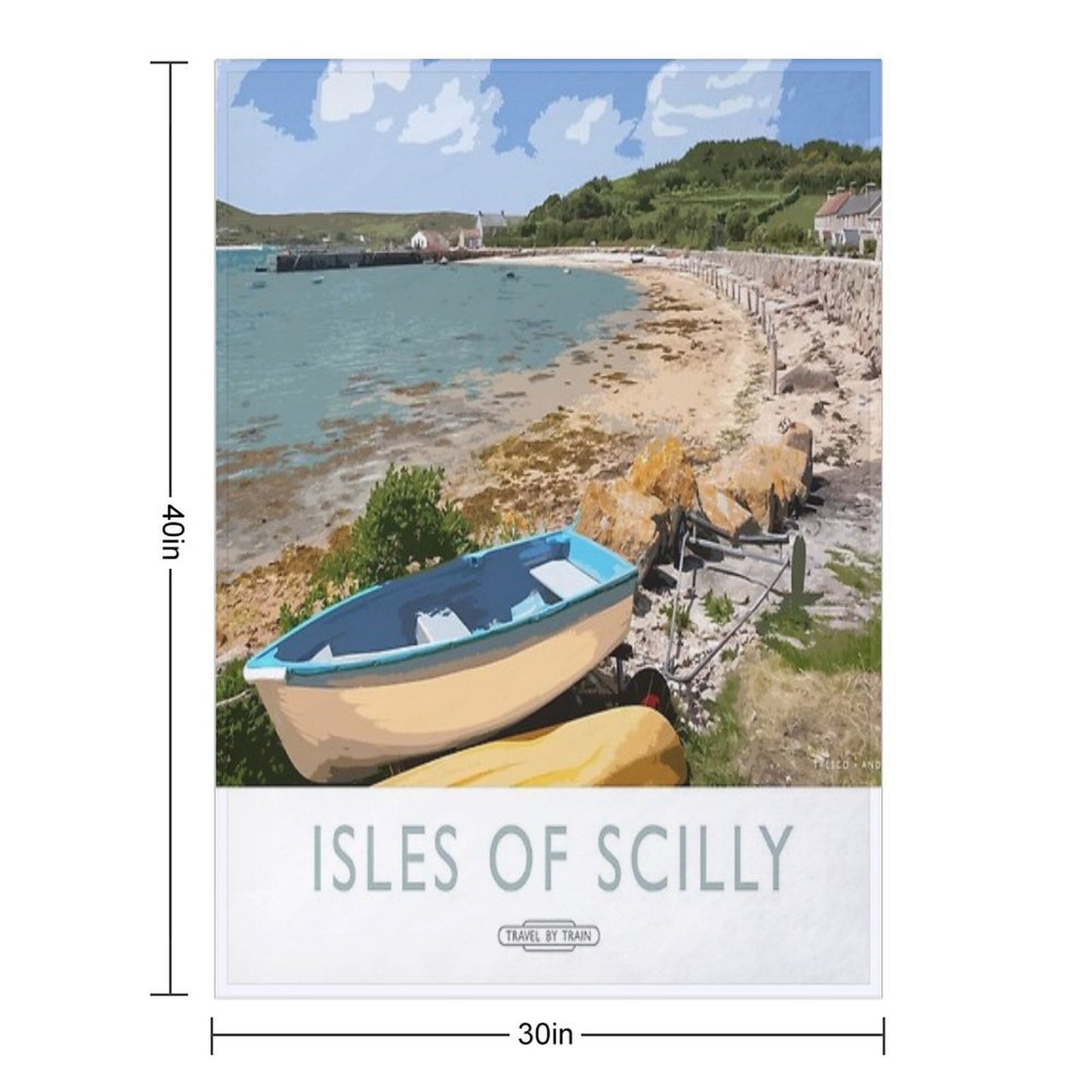 Isles of Scilly Sustainable Throw Blanket