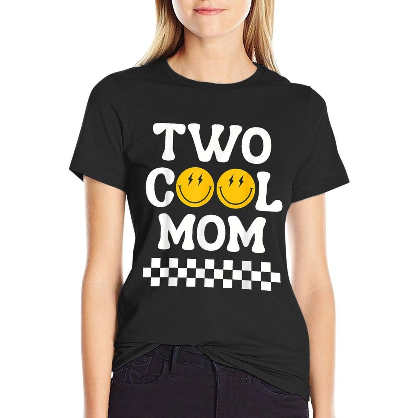 Two Cool Mom 2nd Birthday 2 Year Old Boy Second Bday Polyester Blend T-Shirt