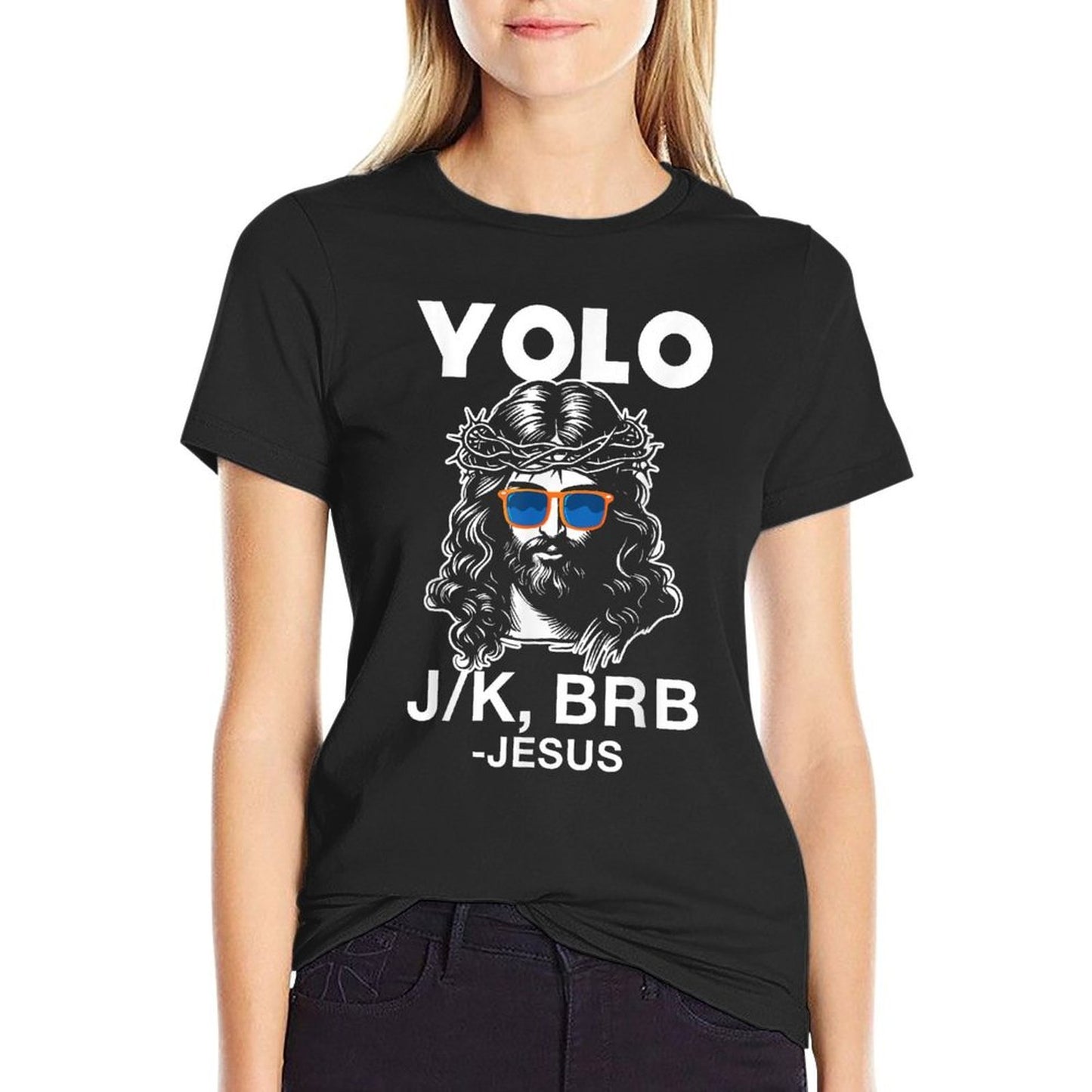 Funny Jesus Easter Resurrection YOLO JK BRB Meme Lightweight T-Shirt