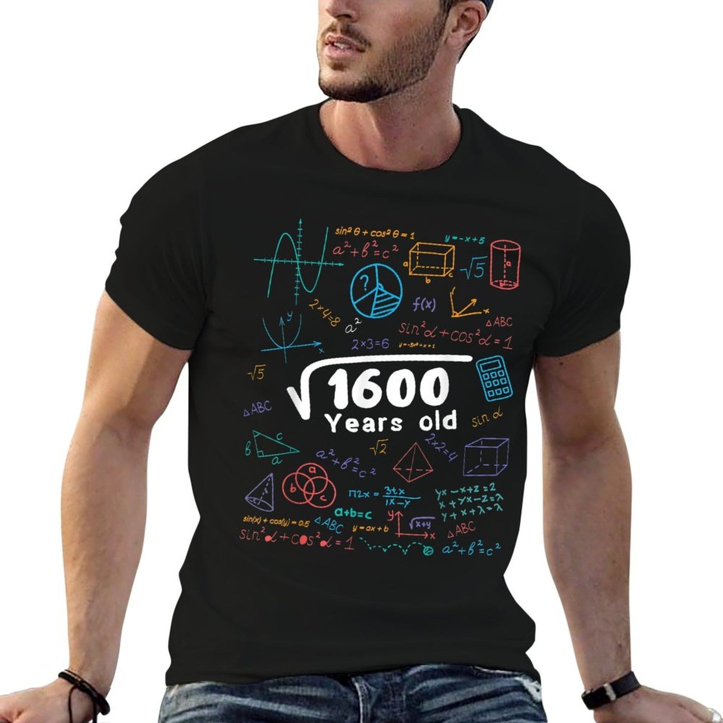 40 Year Old Men Women 40th Birthday Gift Square Root Of 1600 Lightweight T-Shirt