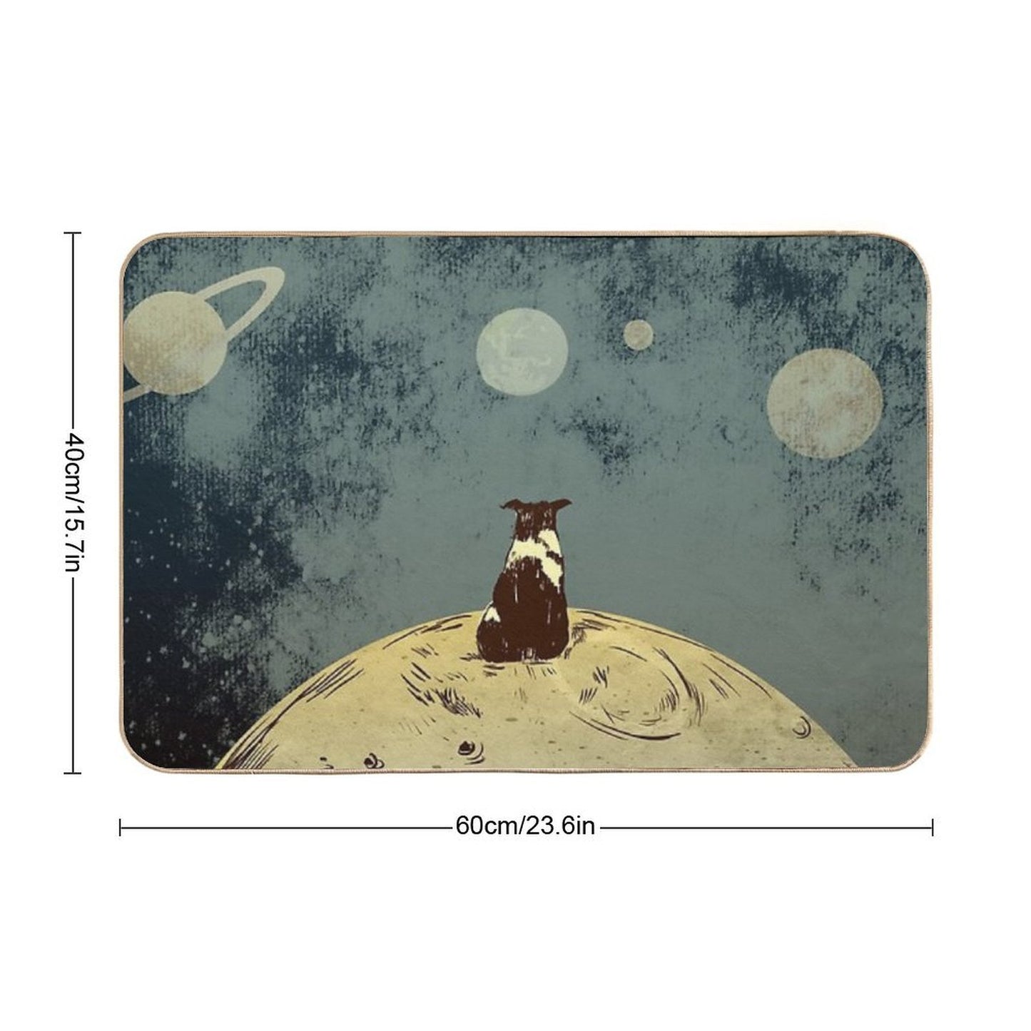 Endless Opportunities - Dog Looking Into Space Easy Maintenance Bath Mat