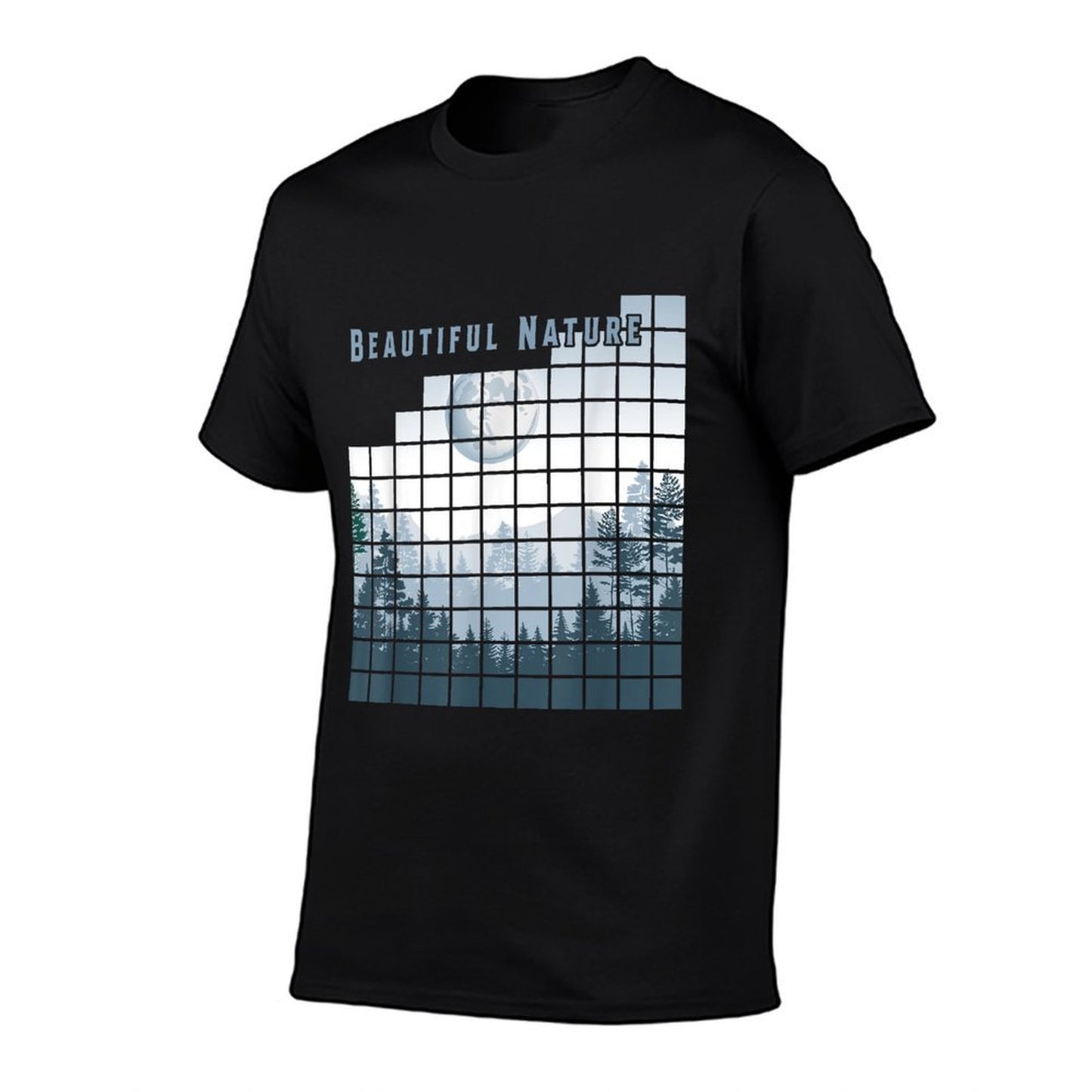 Forest Beautiful Nature Square Minimalism Oversized Silhouette T-Shirt