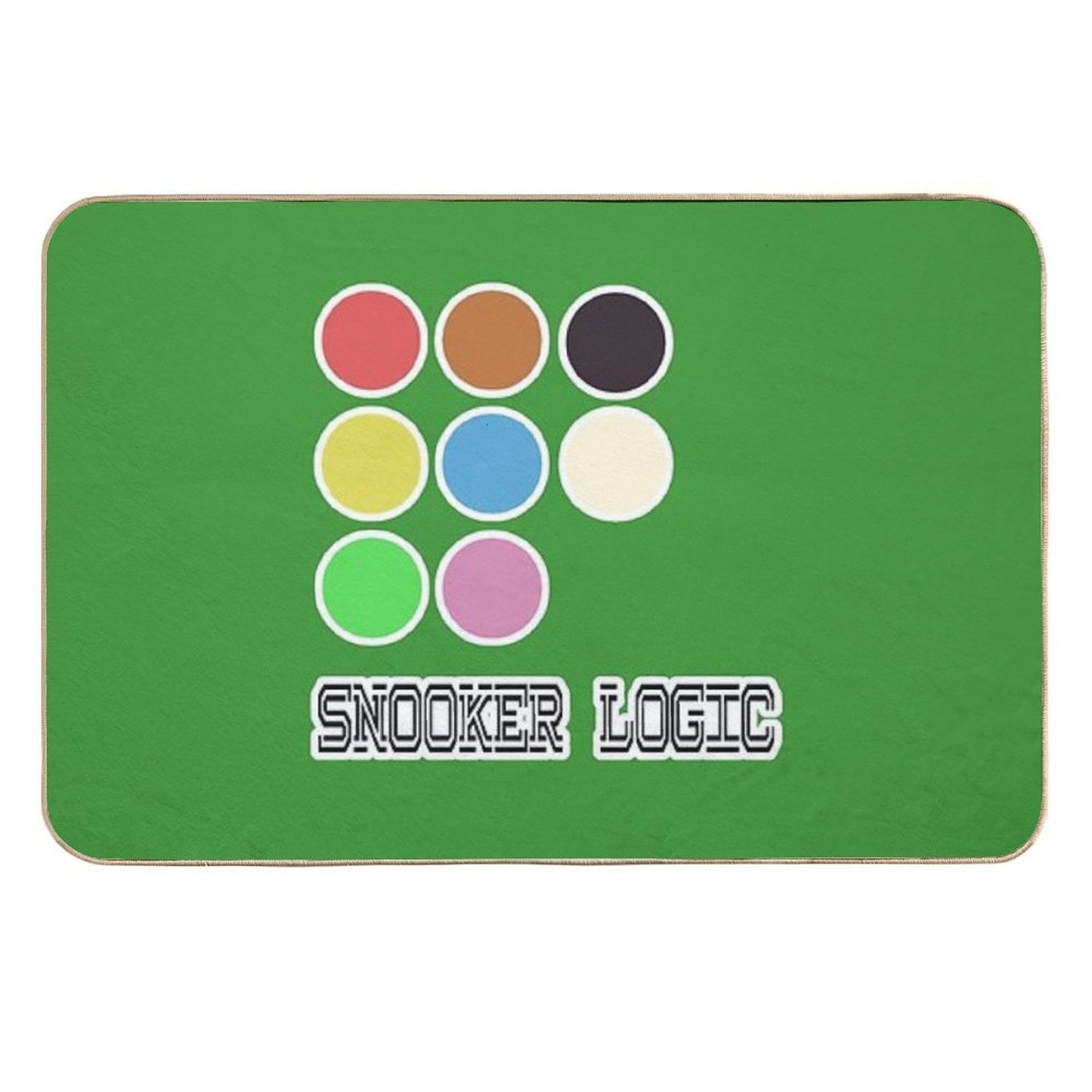 Snooker Logic Ball Pattern Design Minimalist Colorful Cue Sports Graphic Easy To Clean Bath Mat