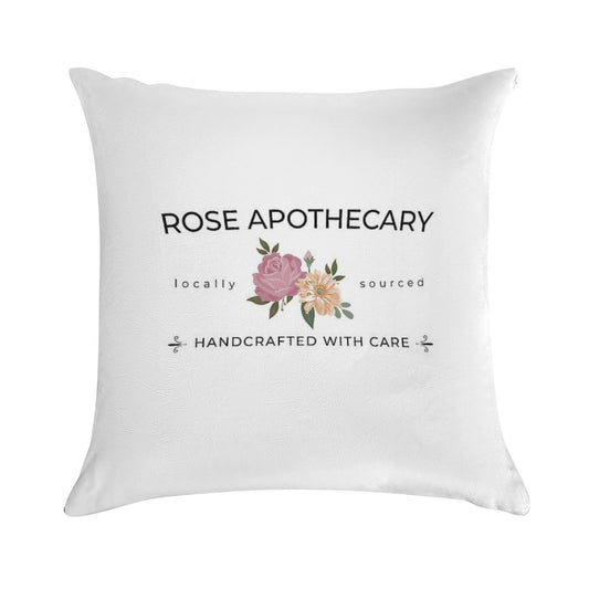 Rose Apothecary Handcrafted with Care Soft Bedroom Essential Throw Pillow