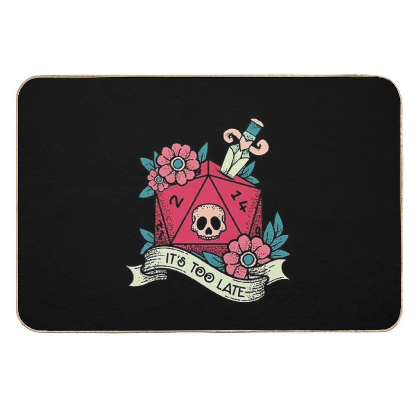 Too Late Easy To Clean Bath Mat