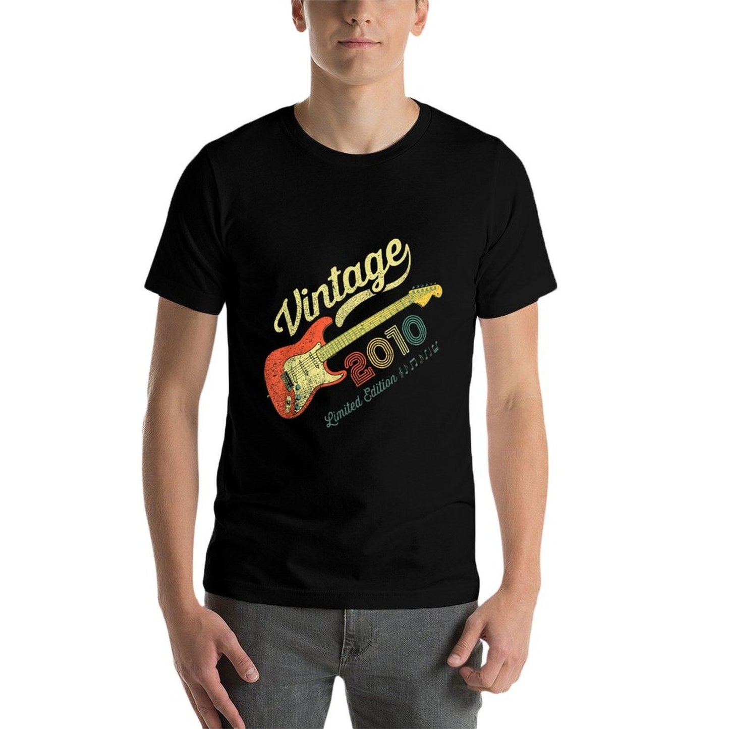 Guitar Lover 13 Years Old - Vintage 2010 13th Birthday Wrinkle-resistant T-Shirt