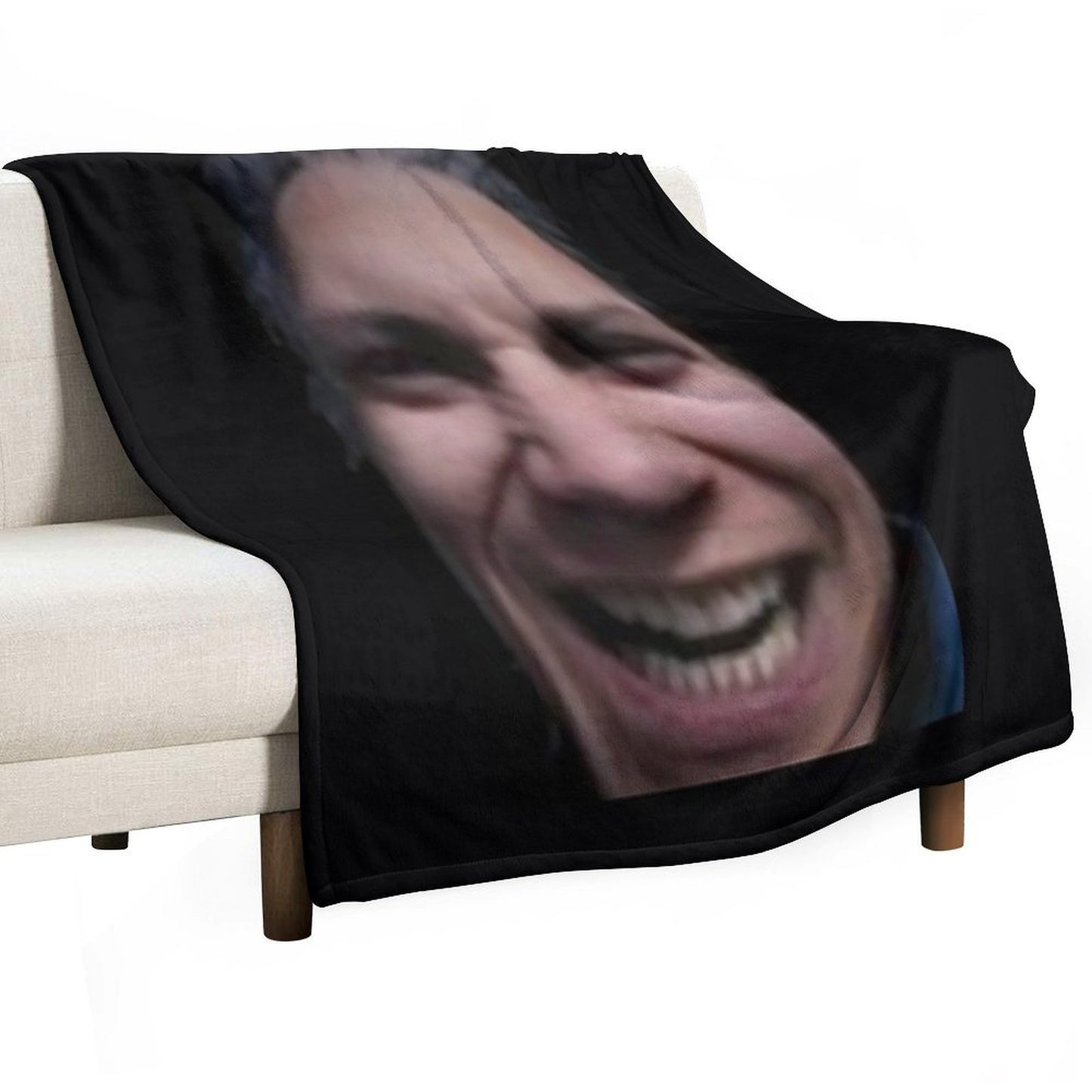 Cursed Vergil Throw Pillow Lightweight Throw Blanket