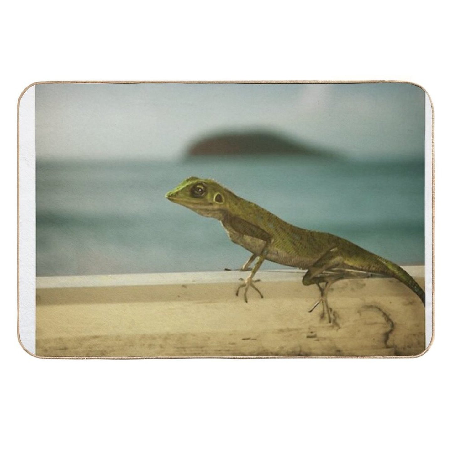 Harry Lizzard BBC Death in Paradise Slip-Resistant Bath Mat
