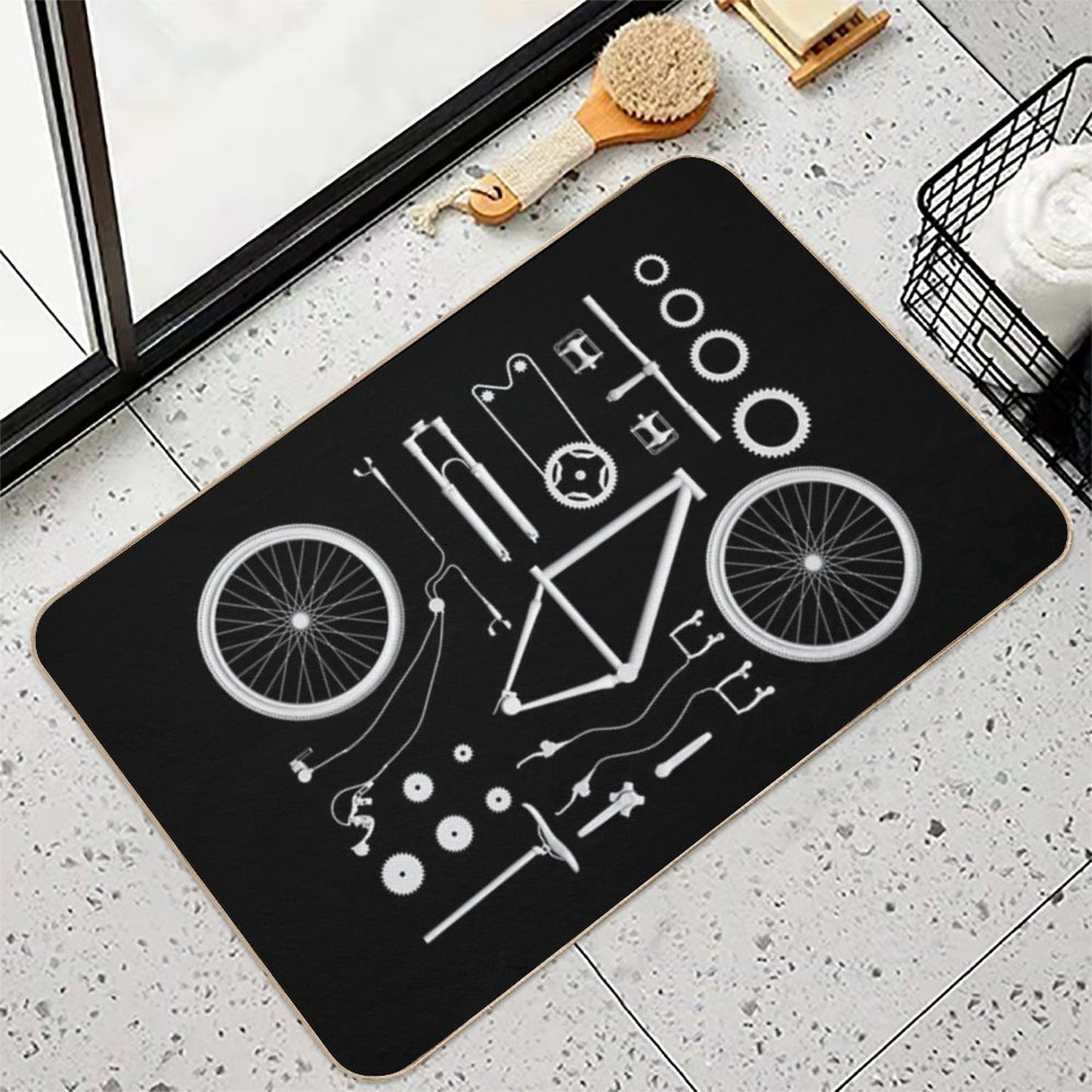 Bike Exploded Toxin-Free Bath Mat