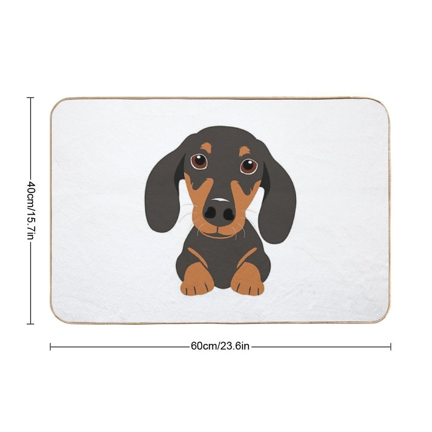 Cute Dachshund Sausage Dog Absorbent Bath Mat
