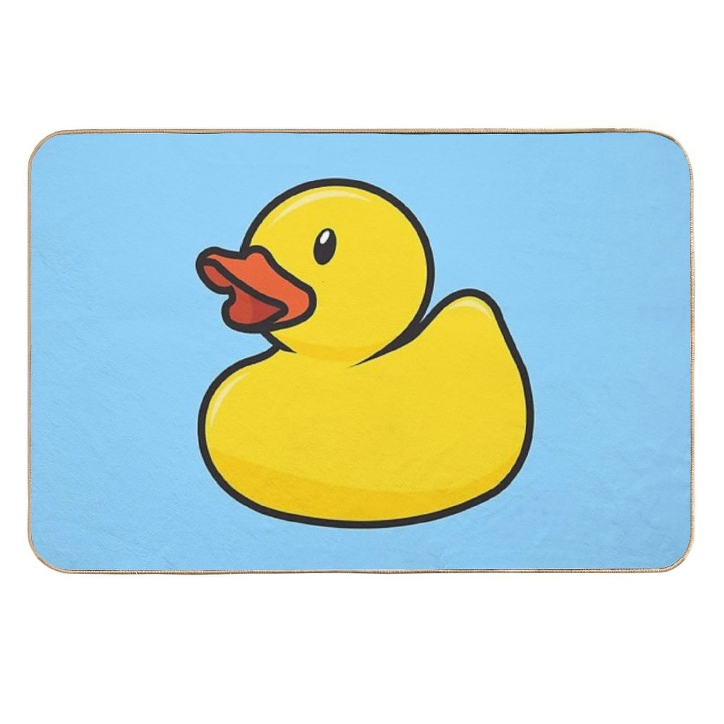 Rubber Duck in Baby Blue Dirt-Trapping Bath Mat