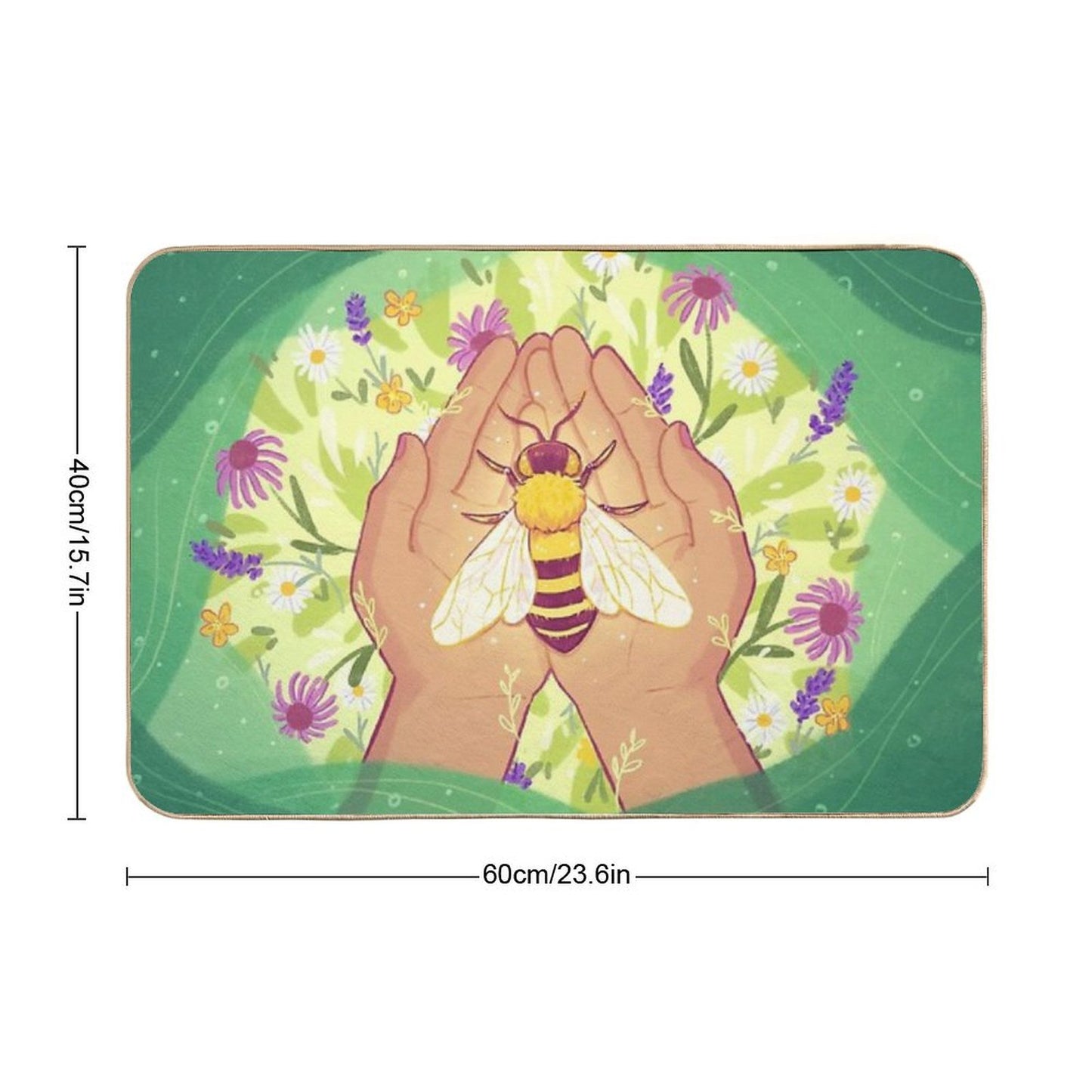 Honey Bee Pet-Safe Bath Mat