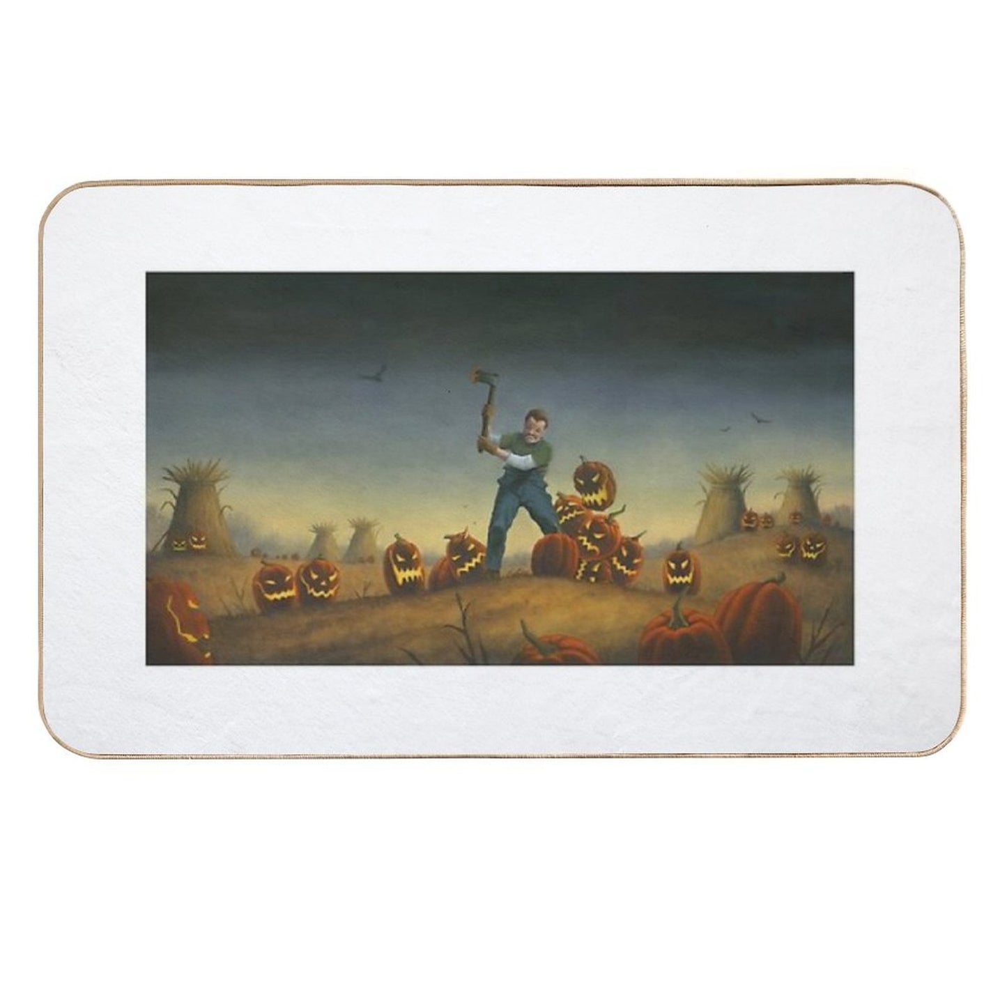 Night of The Jack-O-Laterns Easy To Clean Bath Mat