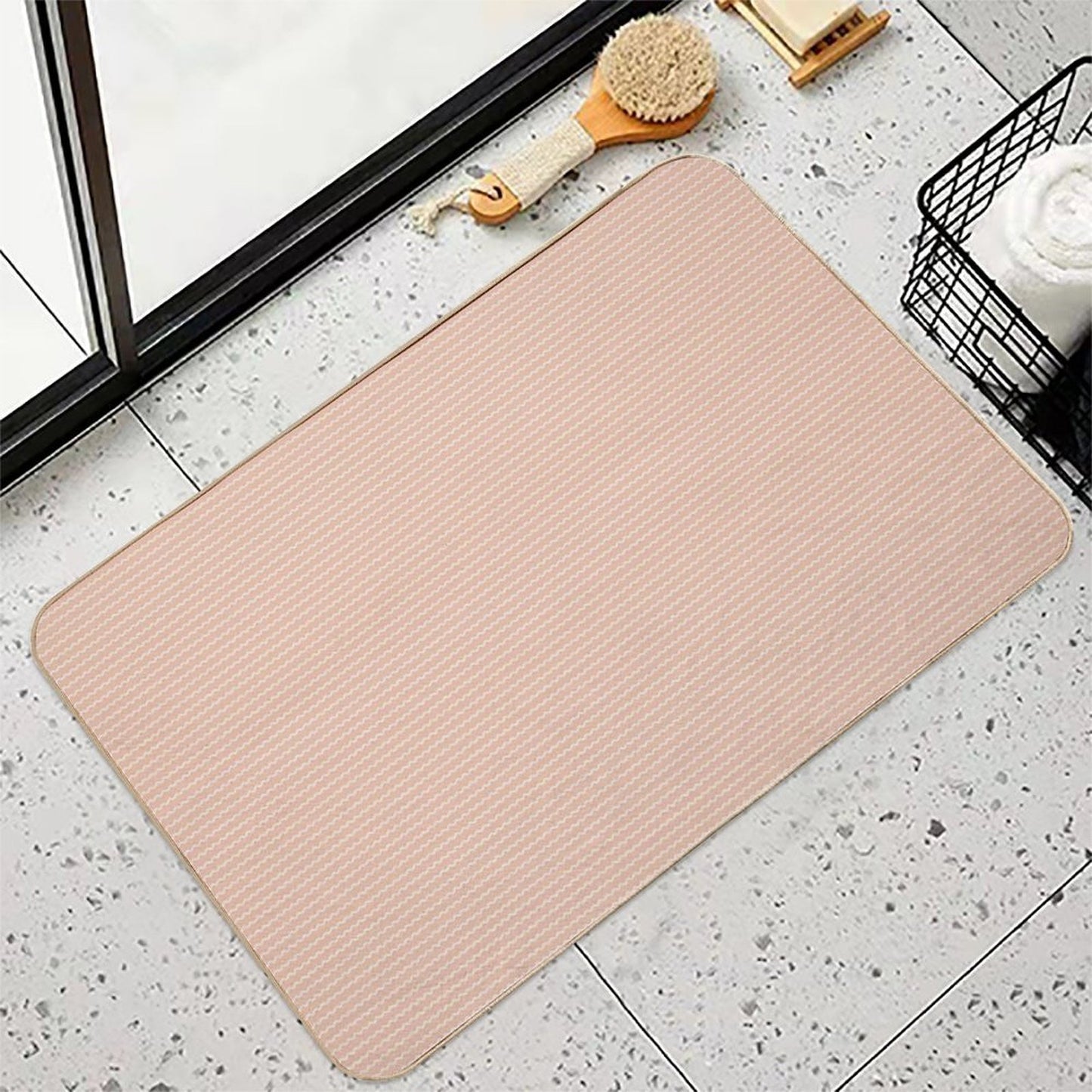 Cozy Comfort - Wavy Blush Eco-Friendly Bath Mat