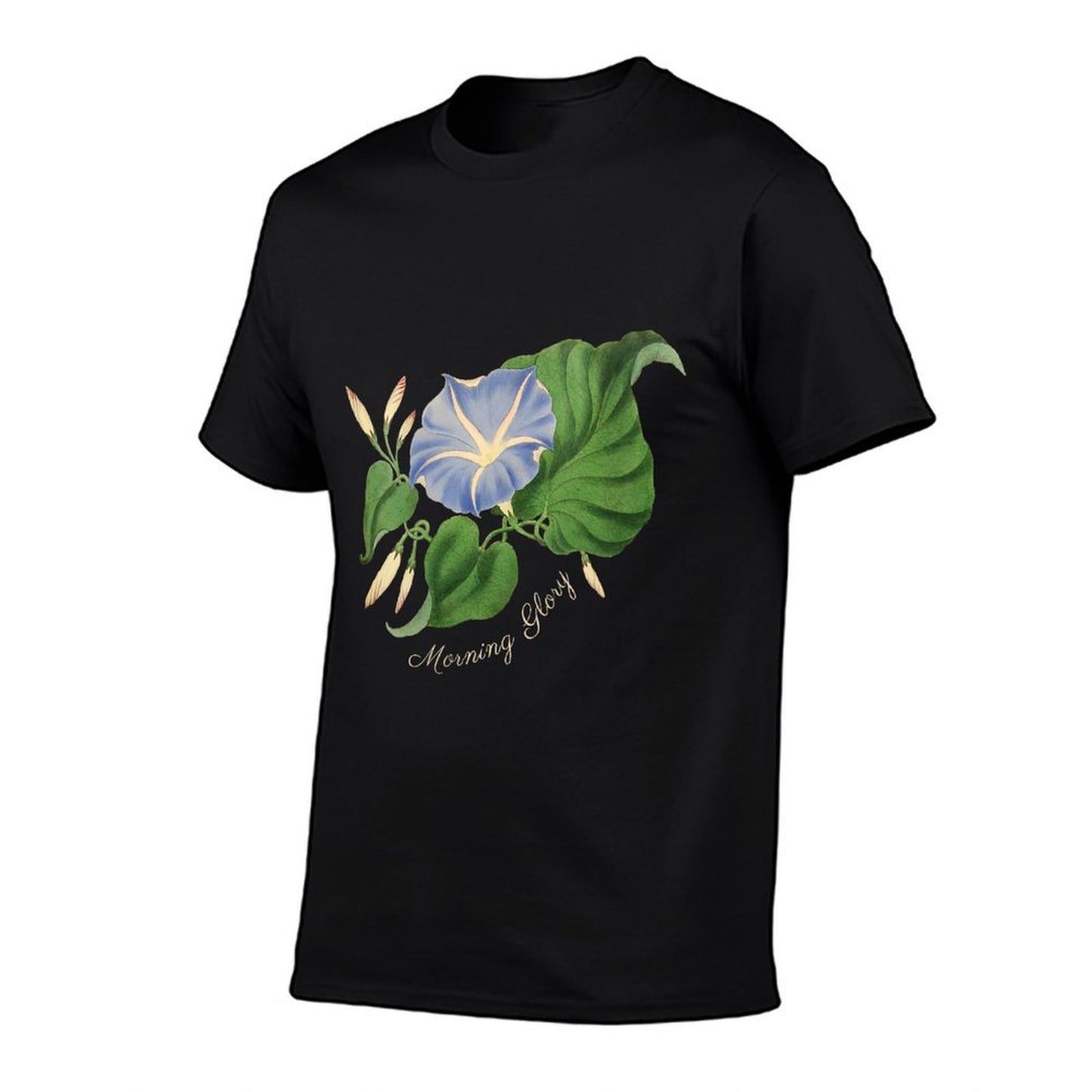 Womens Morning Glory Flower Botanical Wrinkle-resistant T-Shirt