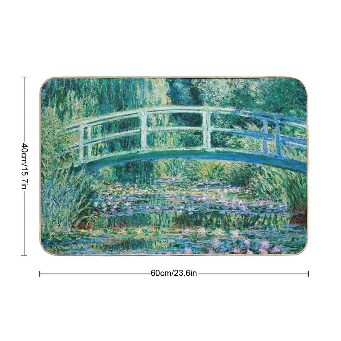 1899-Claude Monet-Water Lilies And Japanese Bridge Slip-Resistant Bath Mat