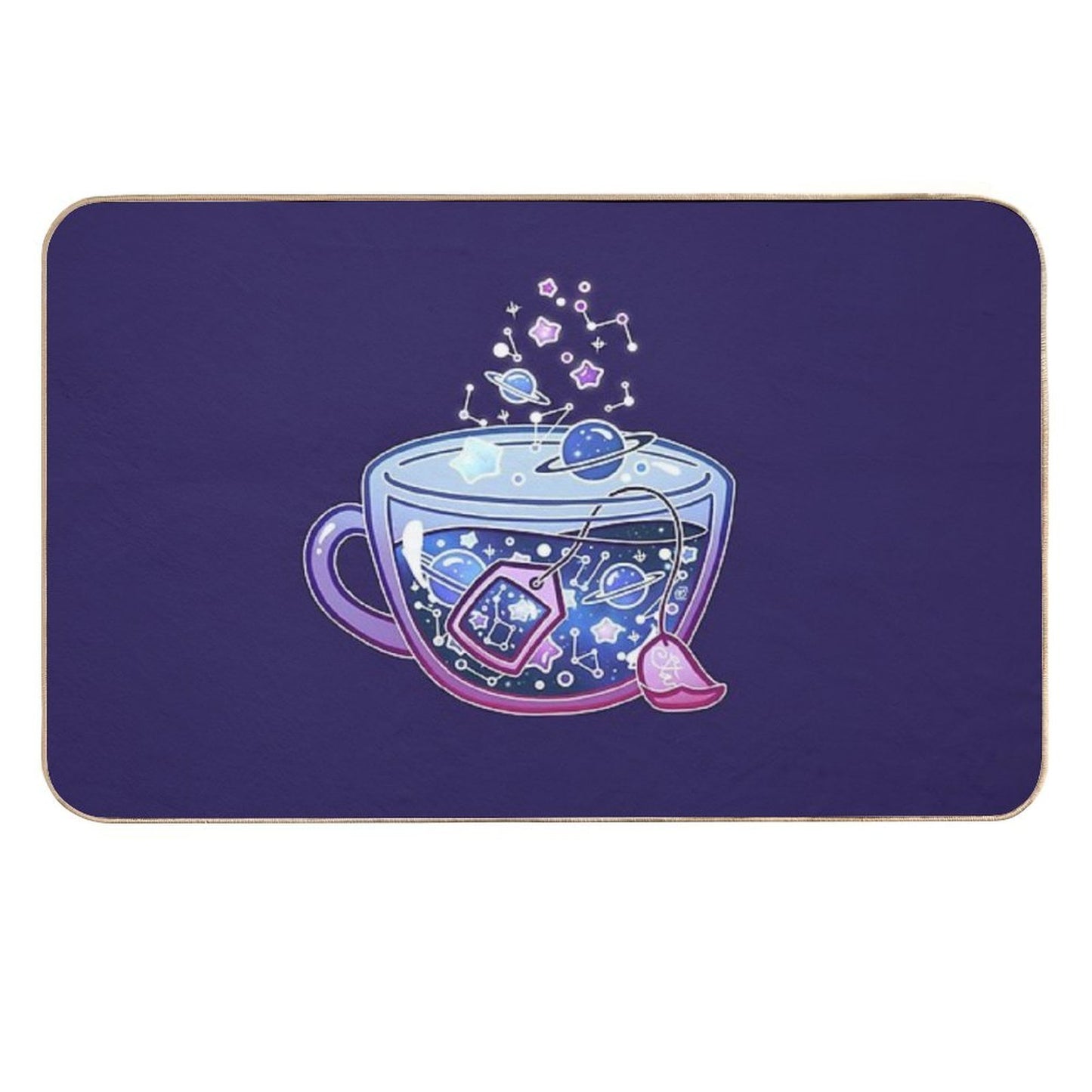 Galaxy Tea Repositionable Bath Mat