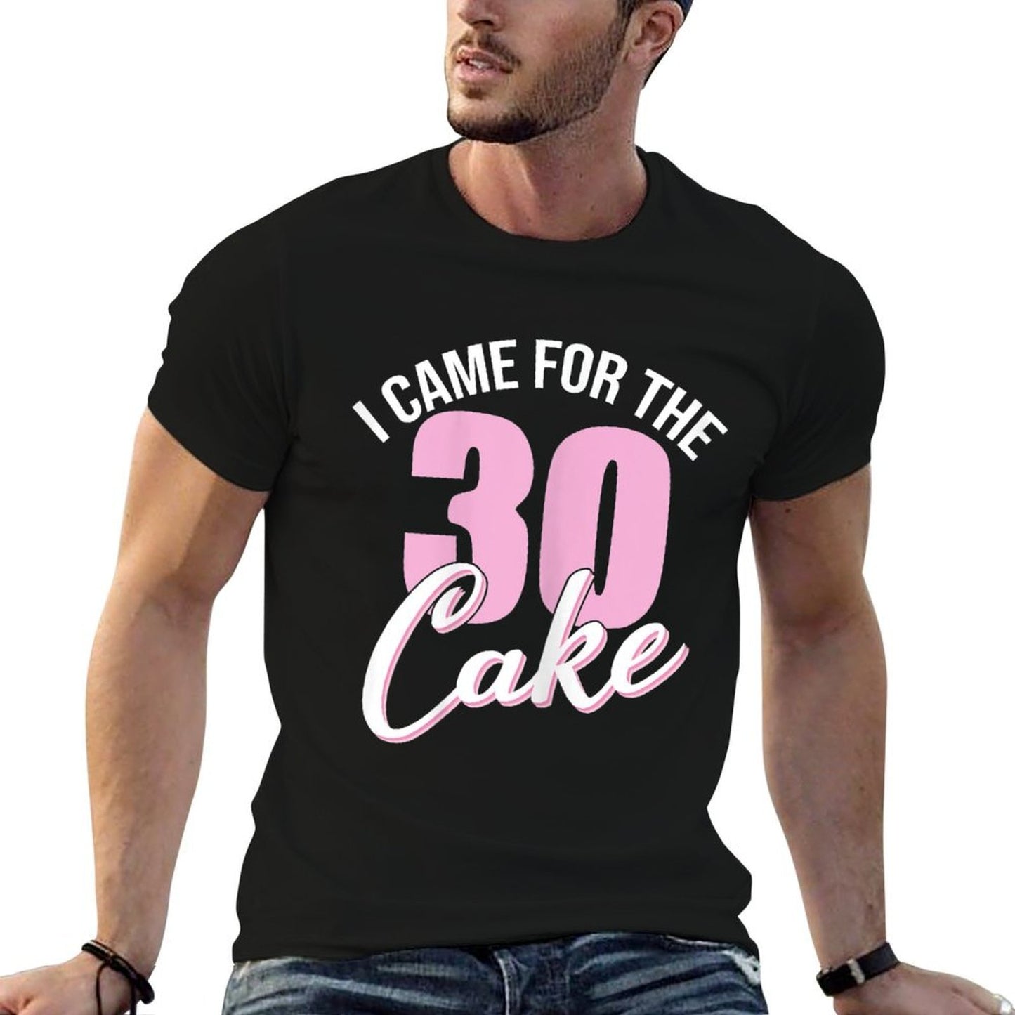Womens Womans 30th I CAME FOR THE CAKE 30th Birthday Girly Party Relaxed-fit T-Shirt