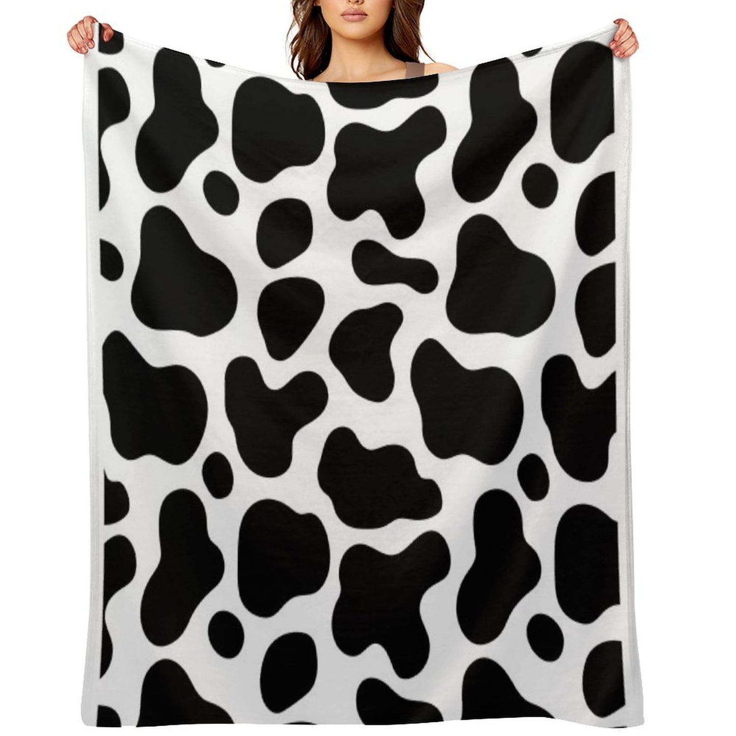 Seamless Cow Pattern Eco-conscious Throw Blanket