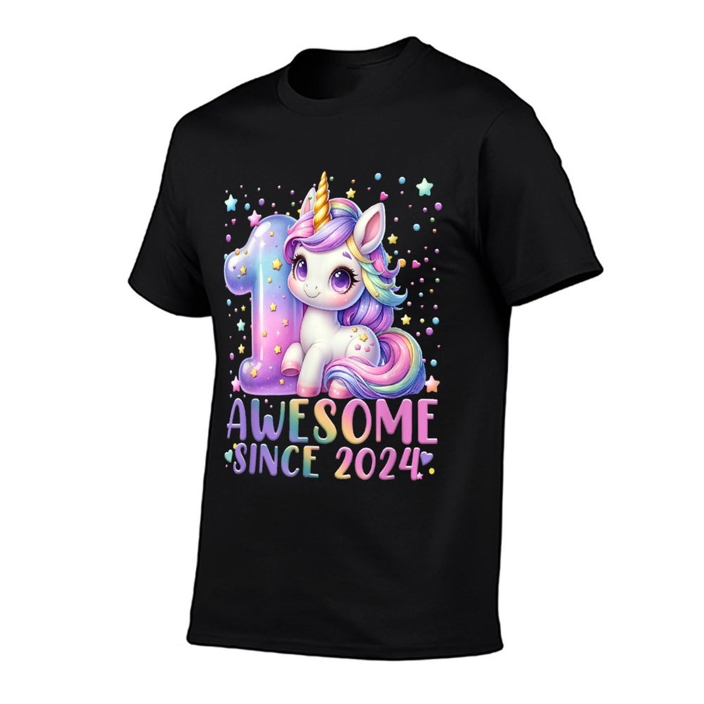 1 Year Old Unicorn Gifts For Girls 1st Birthday Girl Party Soft T-Shirt