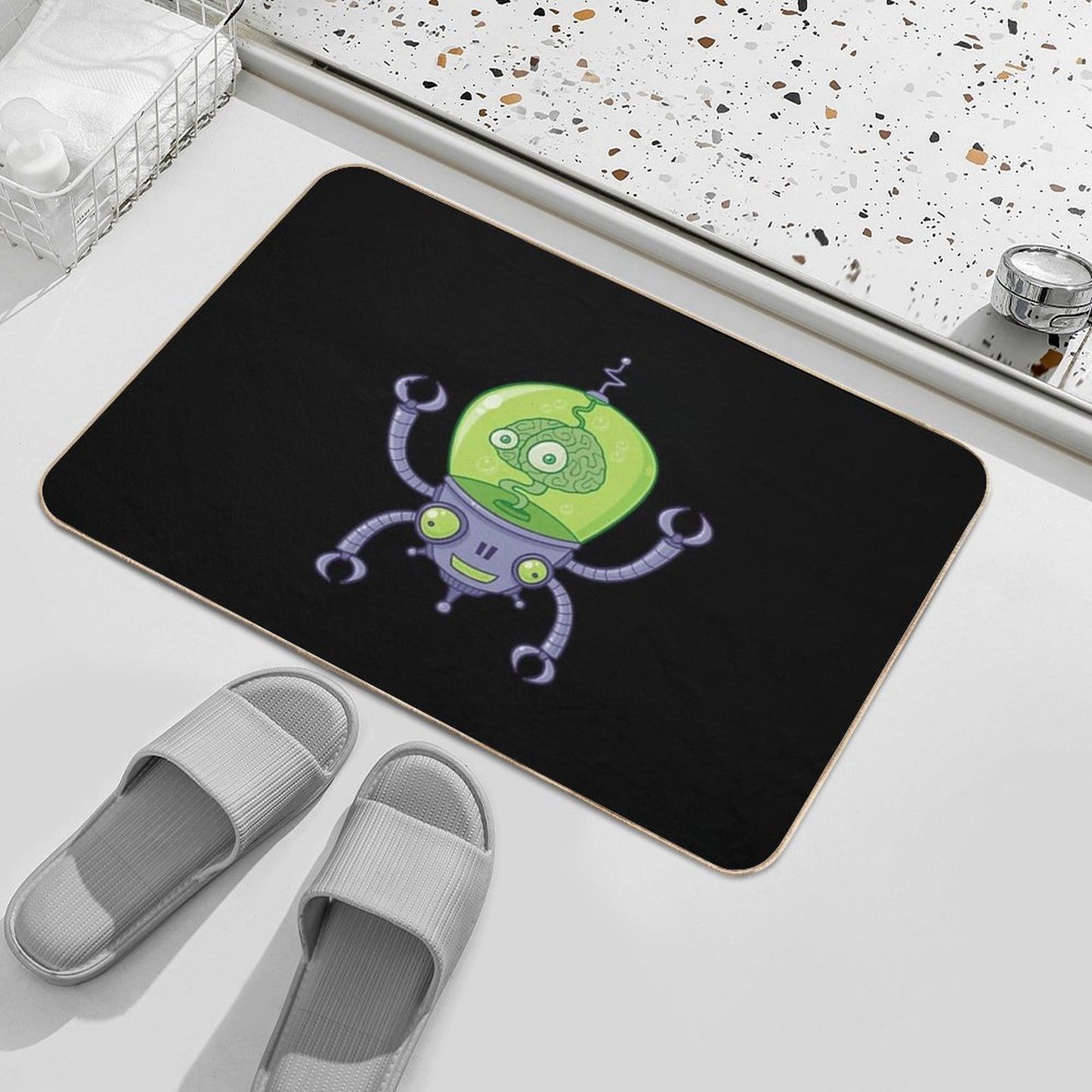 Brainbot Robot with Brain Absorbent Bath Mat