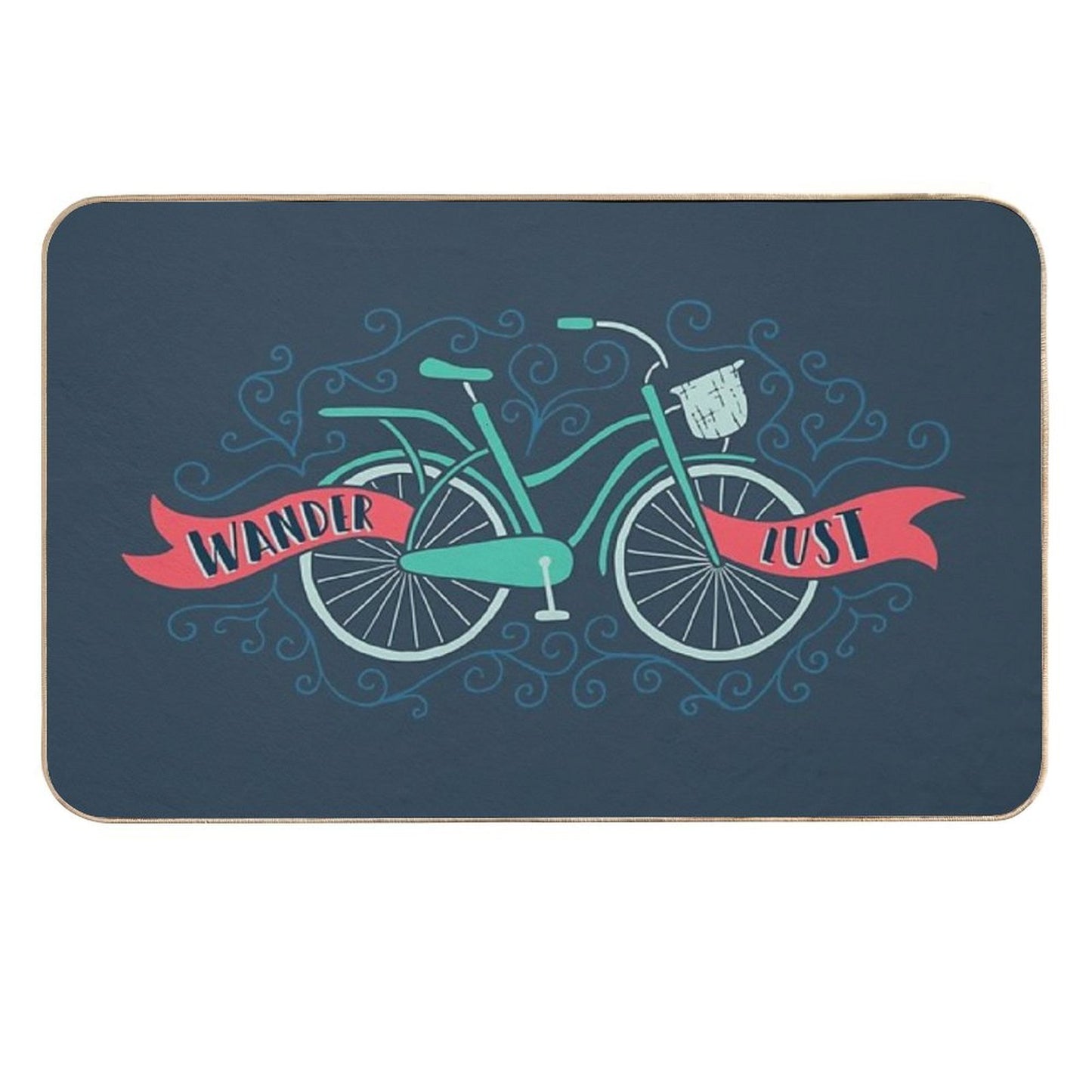 Wanderlust Bicycle Anti-Trip Bath Mat