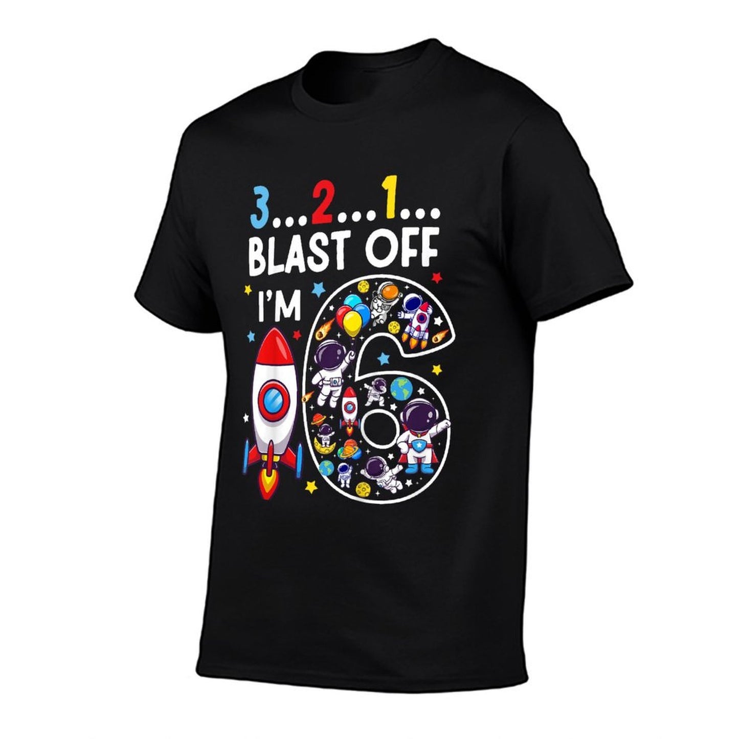 Kids 6 Year Old Astronaut Outer Space Birthday 6th Birthday Boys  Classic T-Shirt