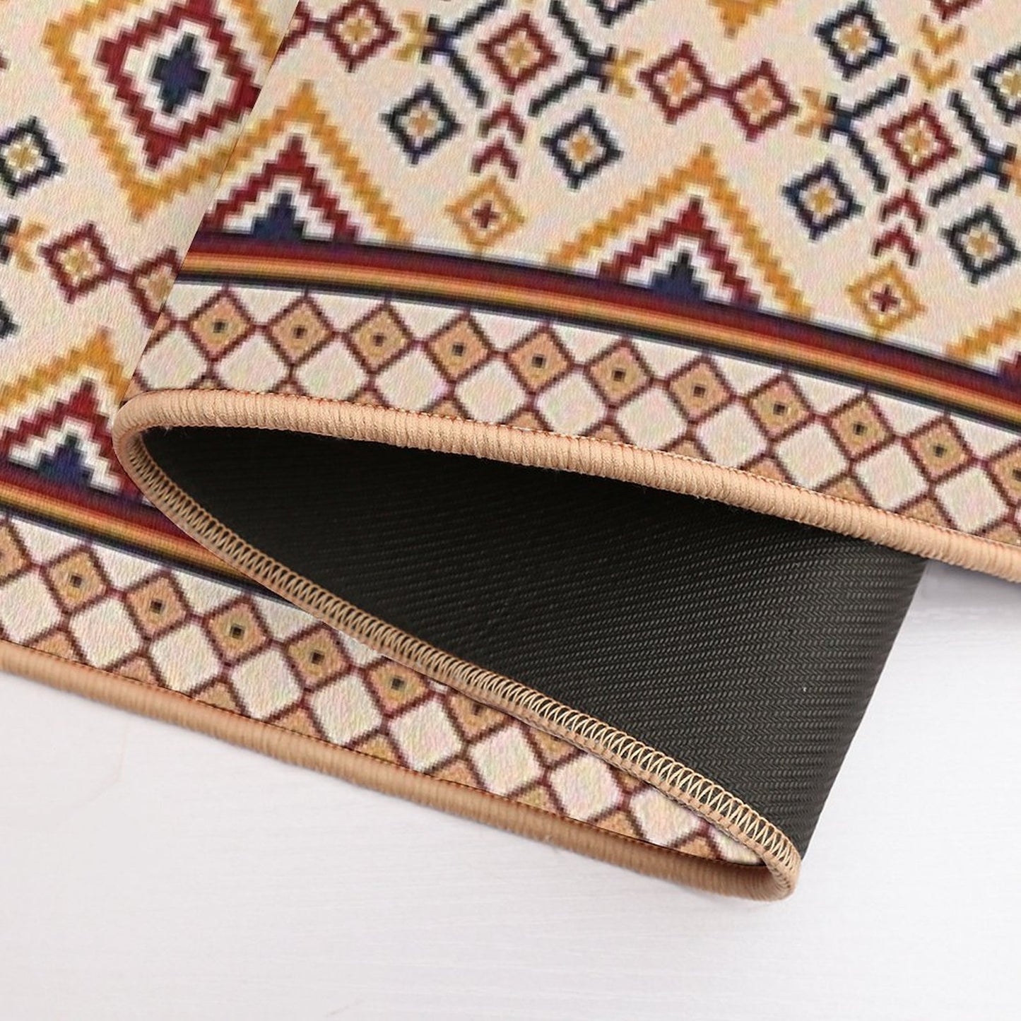 Pattern Seamless Pixel Art Ethnic Geometric for Fabric Repositionable Bath Mat