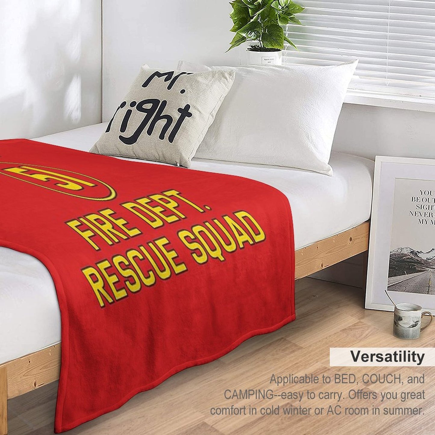 Emergency Squad 51 Side of Truck Reproduction Logo Compact Throw Blanket