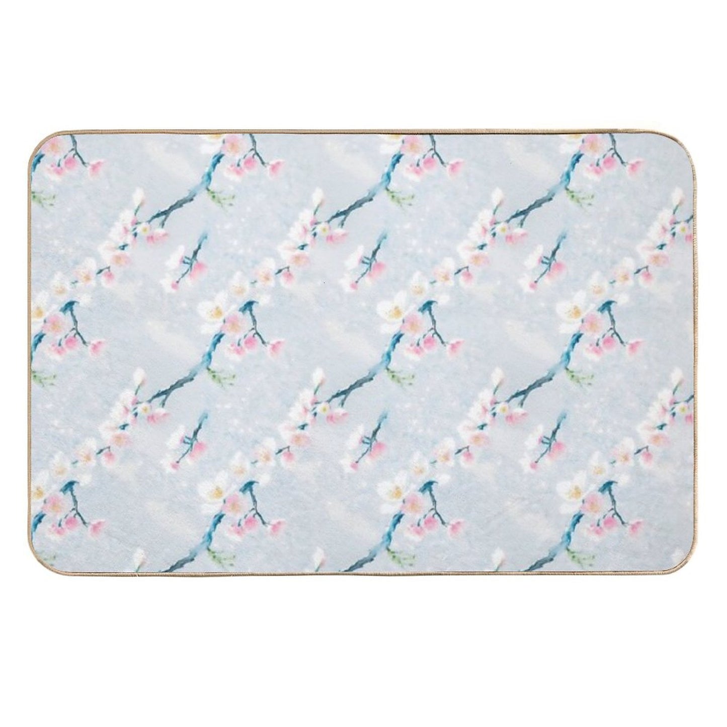 Sakura Blossom Pattern Floral Elegance Revealed Stain-Proof Bath Mat