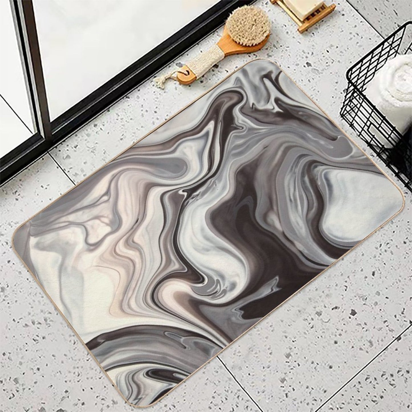 Marble Texture Easy Maintenance Bath Mat