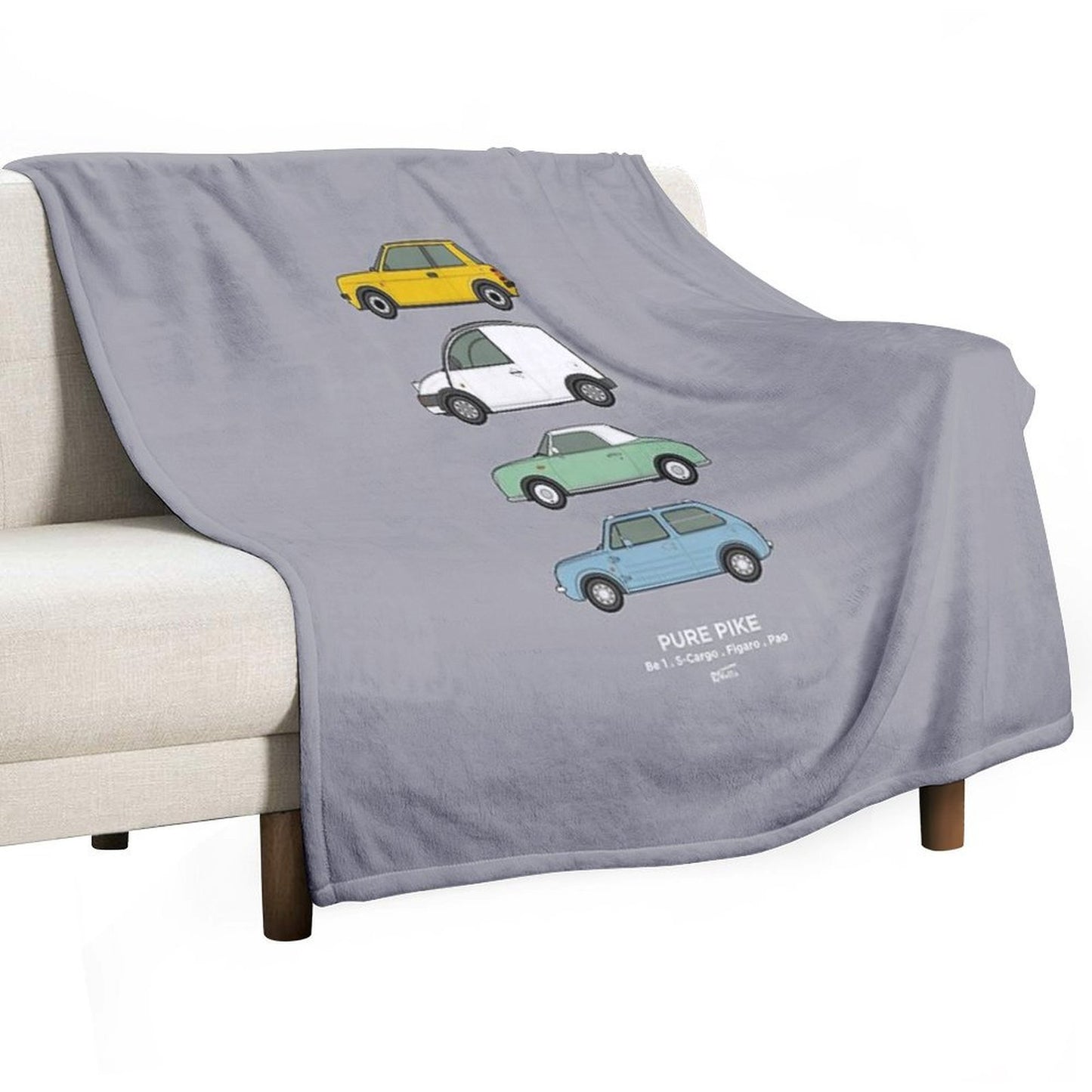 Pike Factory Classic Car Collection Compact Throw Blanket