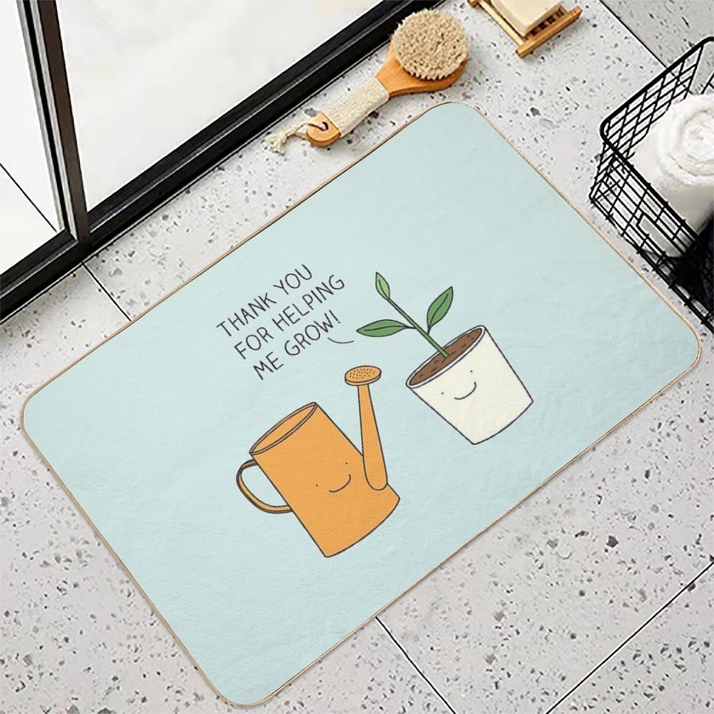 Thank You for Helping Me Grow! Odorless Bath Mat