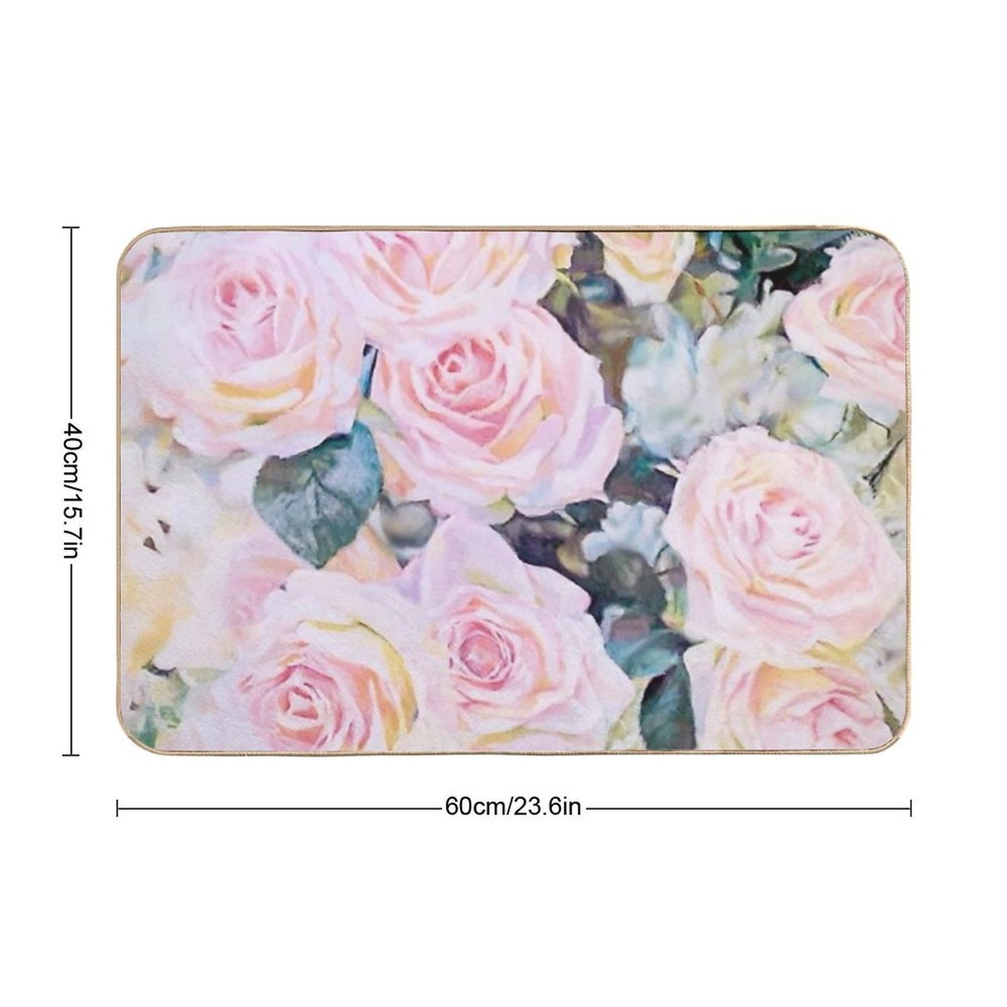 Roses Collection Dirt-Trapping Bath Mat