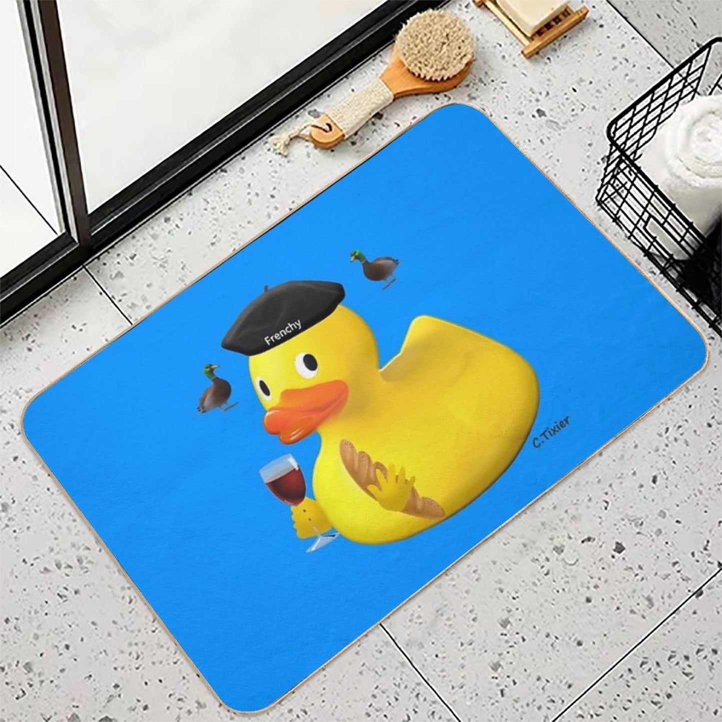 Frenchy The Duck Time Eco-Friendly Bath Mat