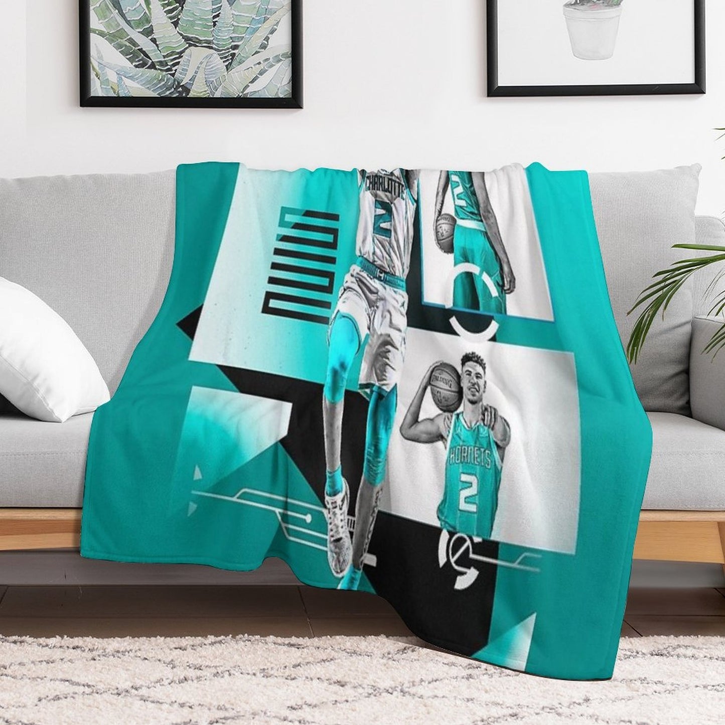 Wallpaper LaMelo Ball Wrinkle-free Throw Blanket