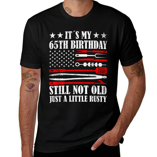Retro Turning 65 Years Old Vintage US Men's 65th Birthday  Wrinkle-resistant T-Shirt