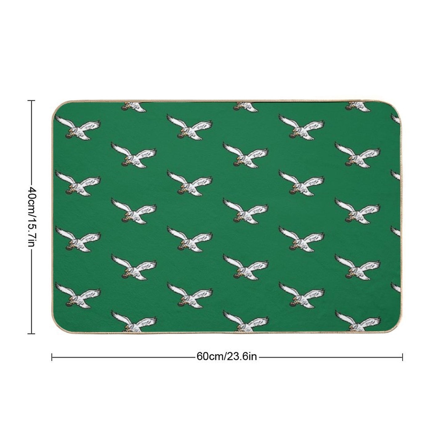 Eagles Retro Logo Kelly Green Slip-Resistant Bath Mat
