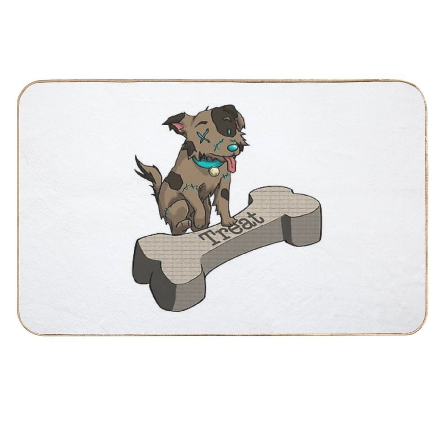 Voodoo Dog with Bone Durable Bath Mat